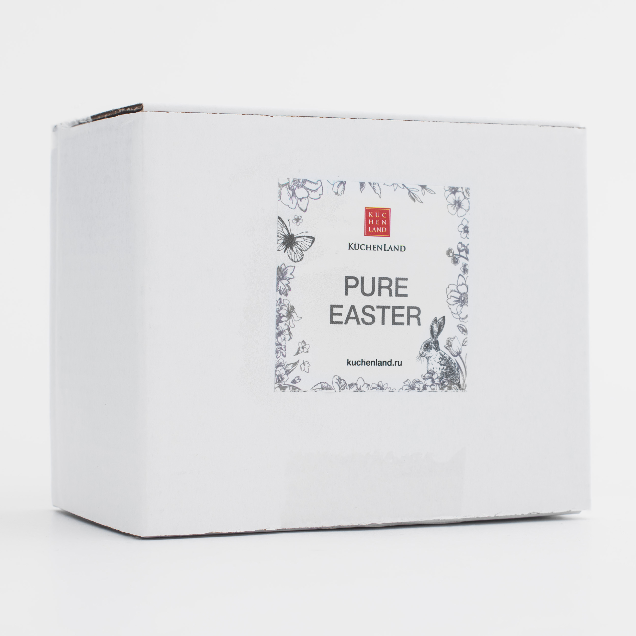 Подставка для яйца, 11 см, фарфор P, белая, Кролик в цветочном венке, Pure Easter изображение № 6