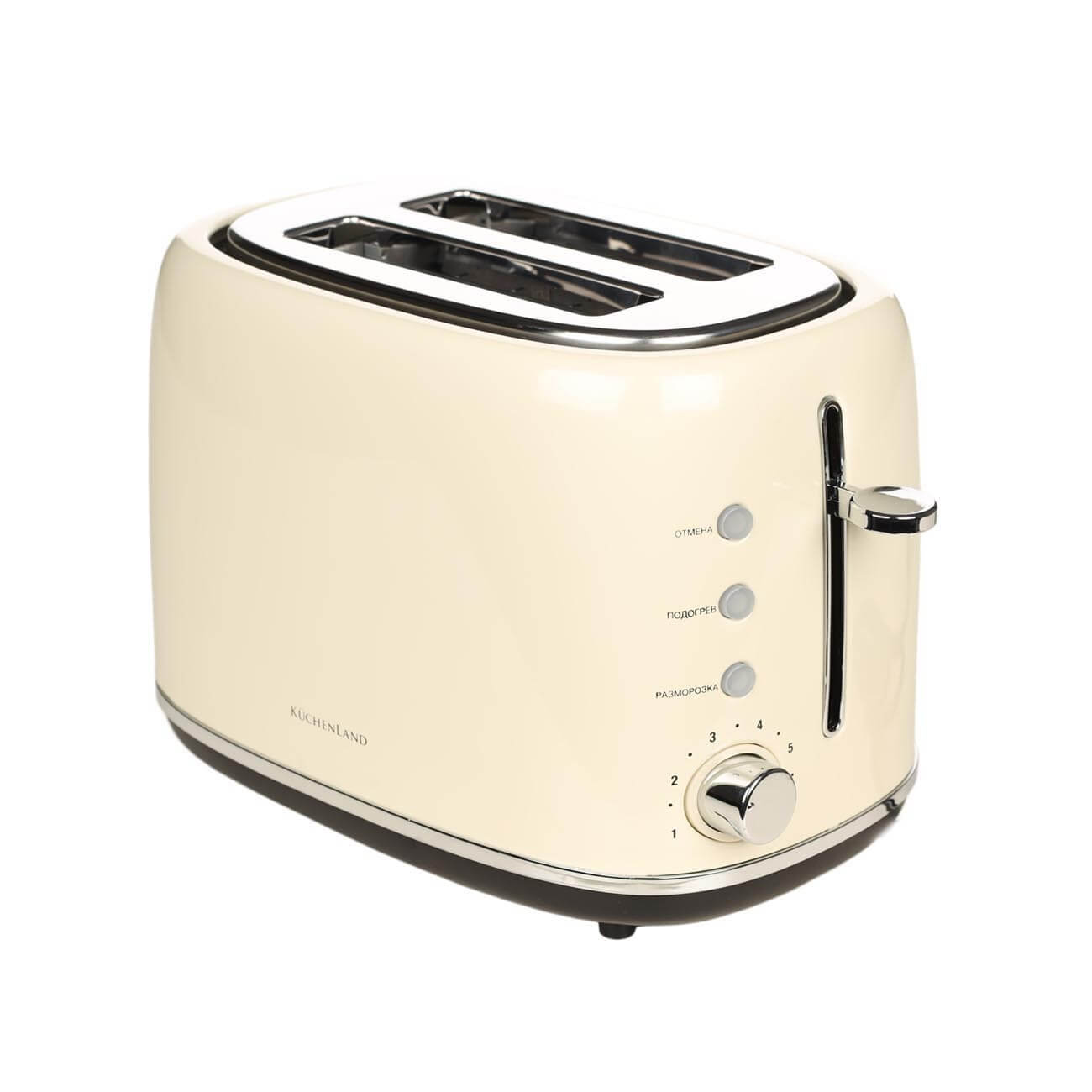 Тостер электрический, 730-870 Вт, 6 режимов, сталь/пластик, бежевый, Vintage kitchen