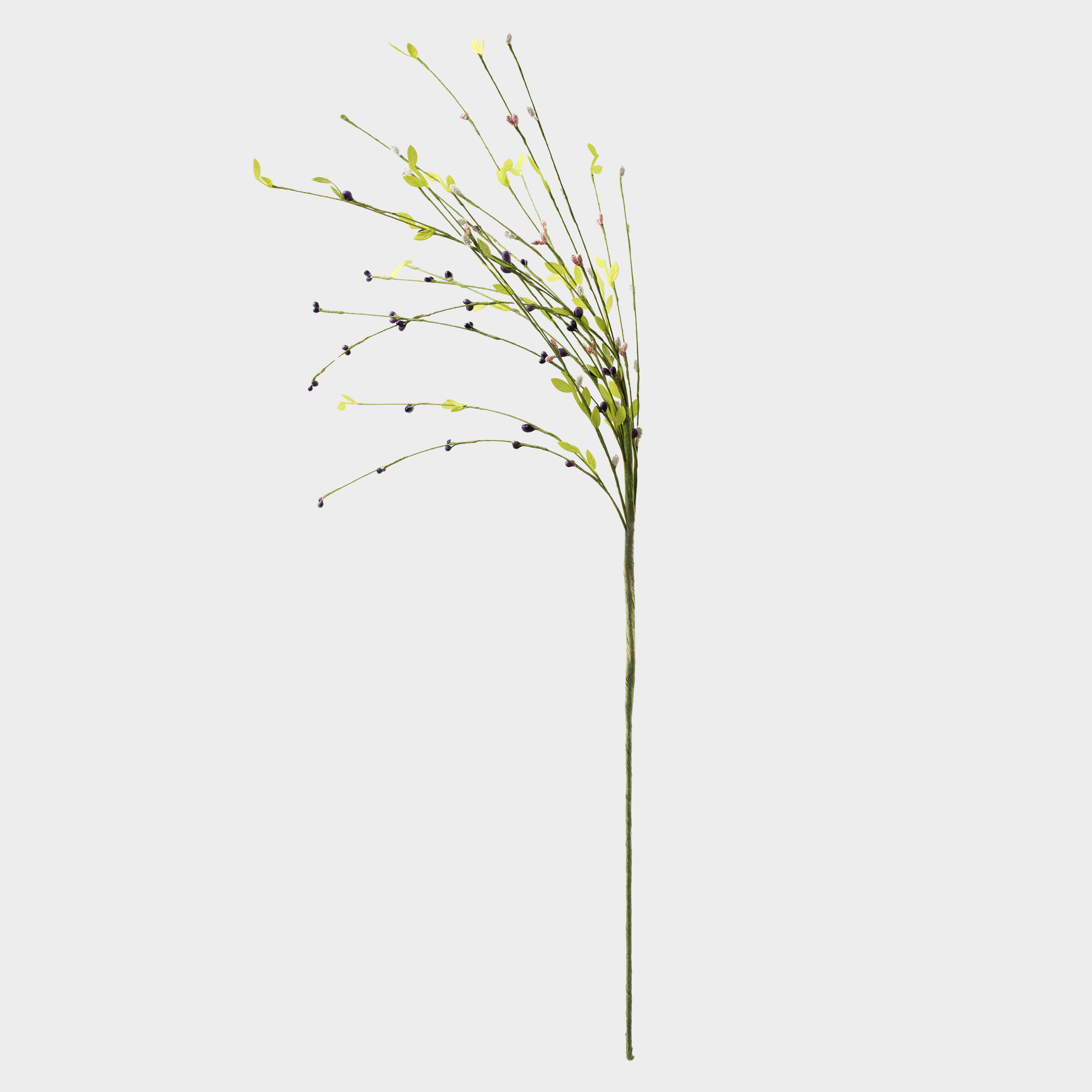 Ветка декоративная, 70 см, полиэстер/пенопласт, Цветные соцветия, Flora Easter decor, image-0