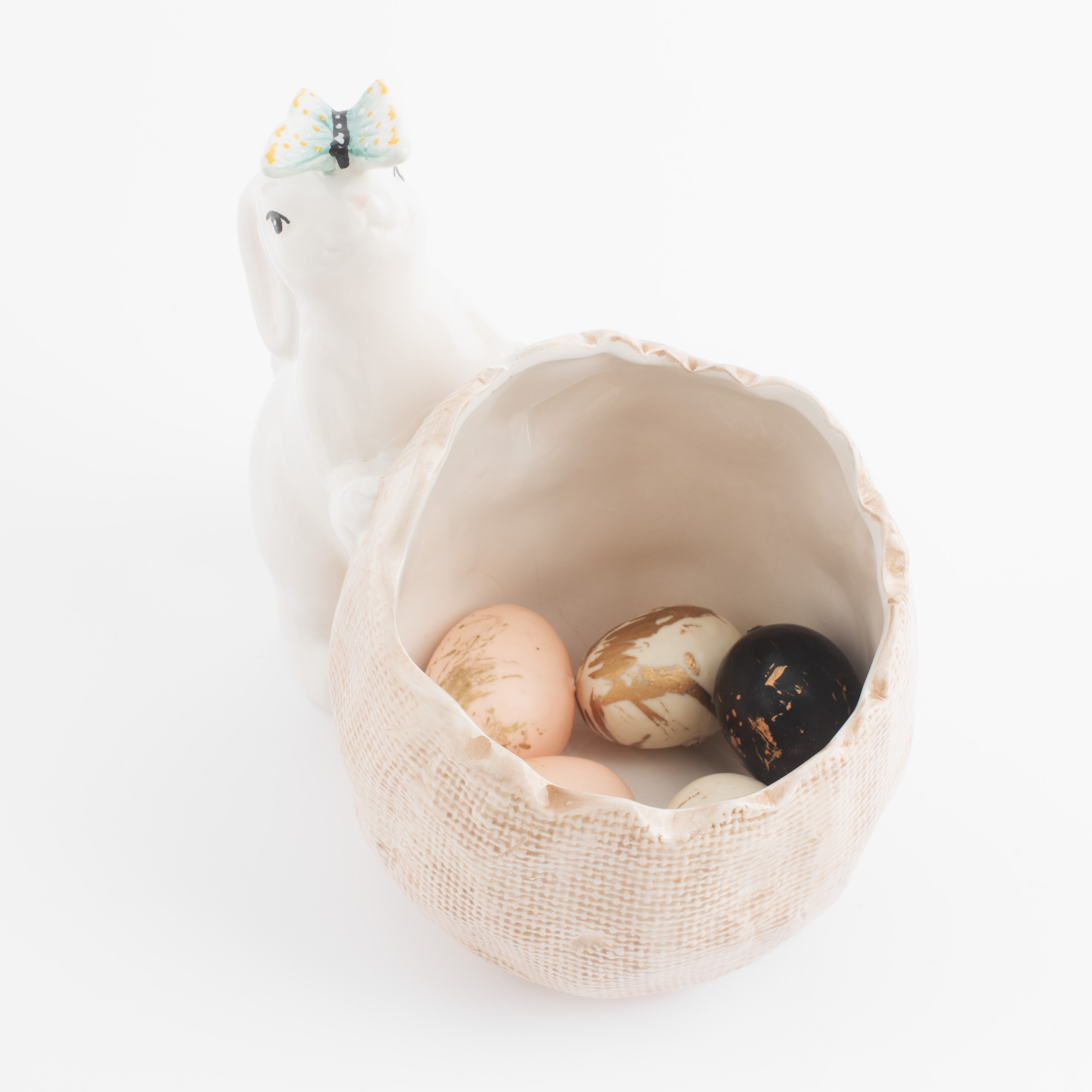 Конфетница, 19х16 см, керамика, Кролик с мешком, Natural Easter изображение № 6