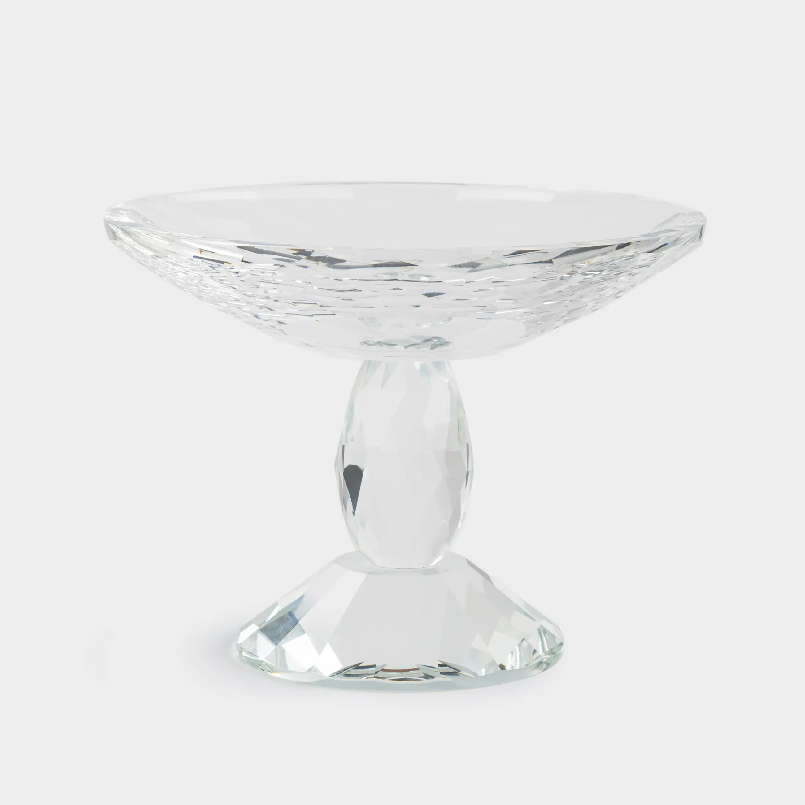 Блюдо на ножке, 15х15 см, кристальное стекло, Lux crystal