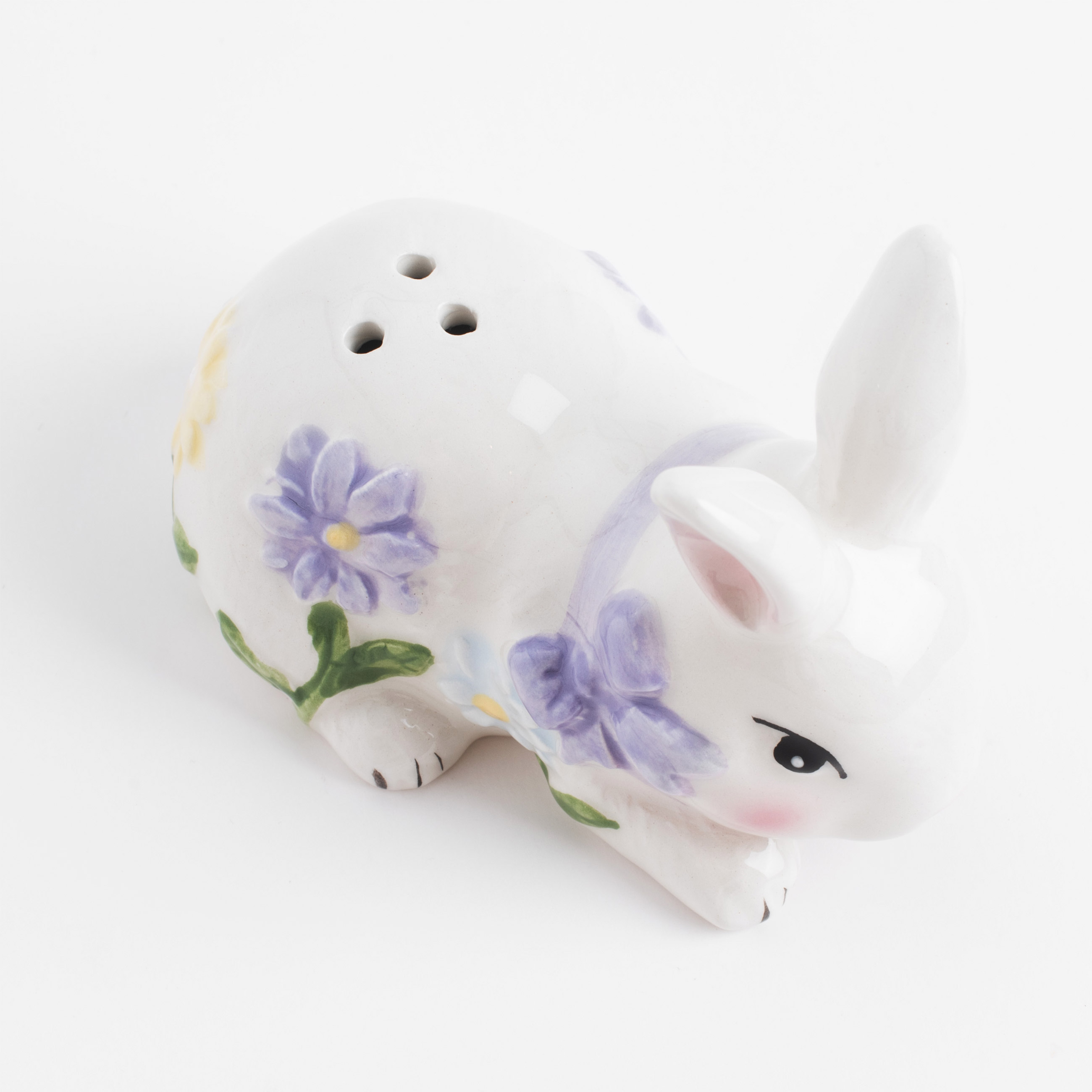 Набор для соли и перца, 11 см, керамика, белый, Кролики с цветами, Easter изображение № 5
