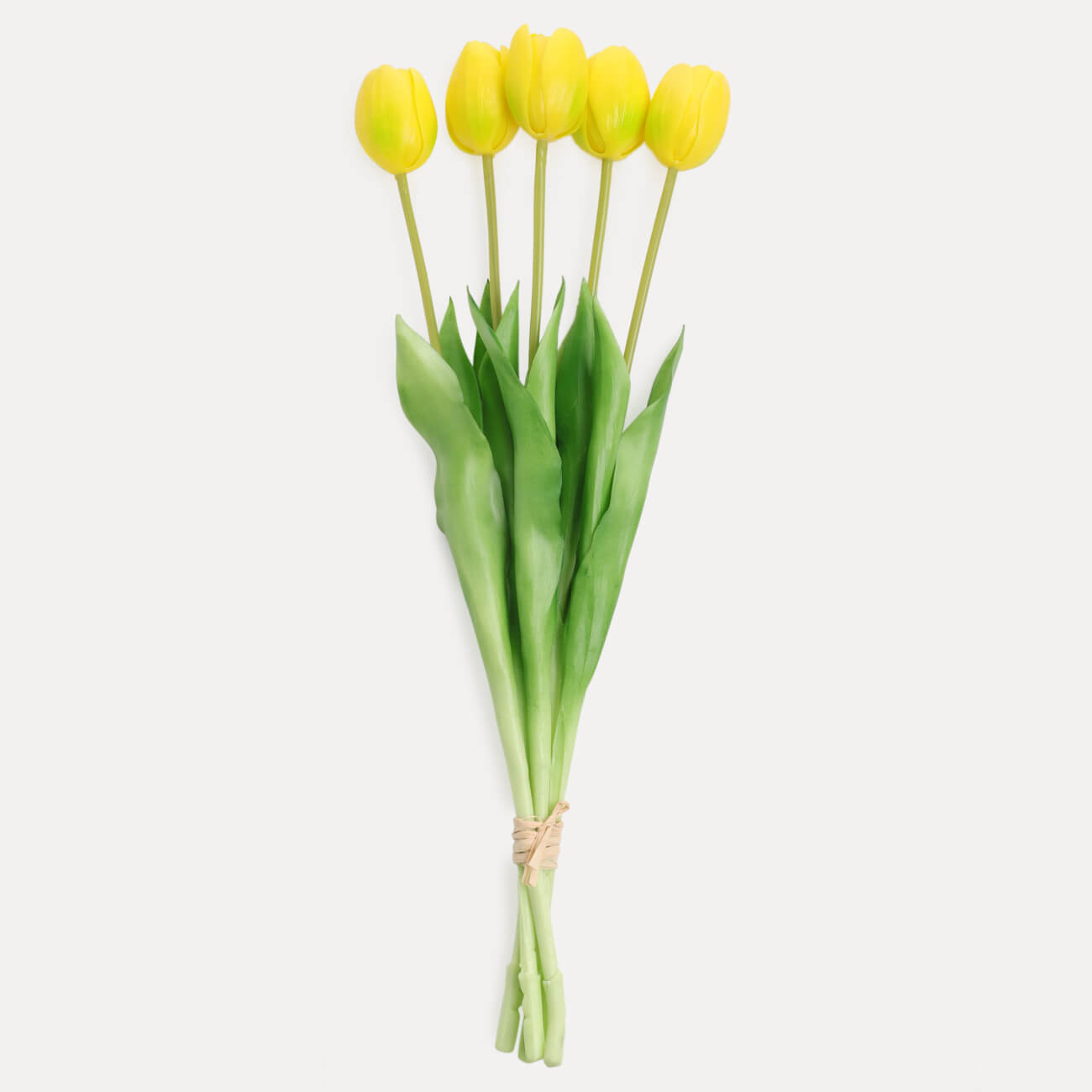 Букет искусственный, 44 см, ТЭП, желтый, Тюльпаны, Tulip garden букет тюльпаны 50 см 51 шт