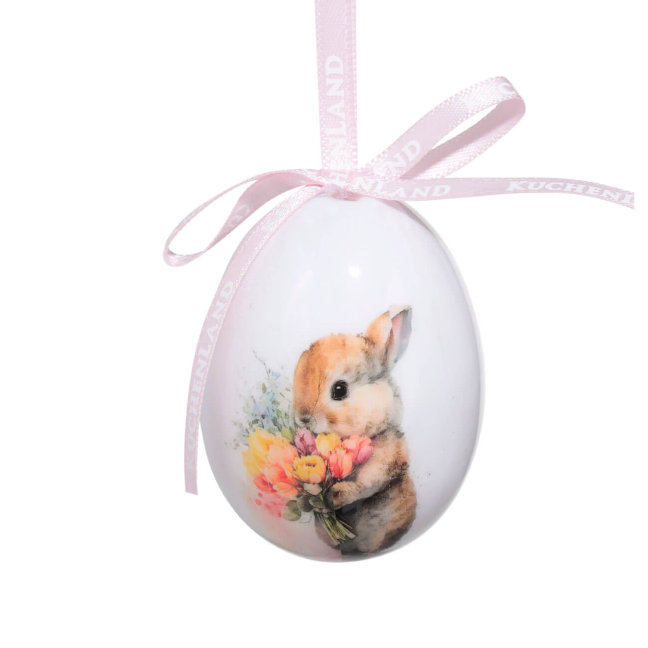 Подвеска, пасхальное яйцо, 6 см, пенопласт, Кролик с букетом, Easter подвеска пасхальное яйцо 8 см пенопласт кролики в ах easter