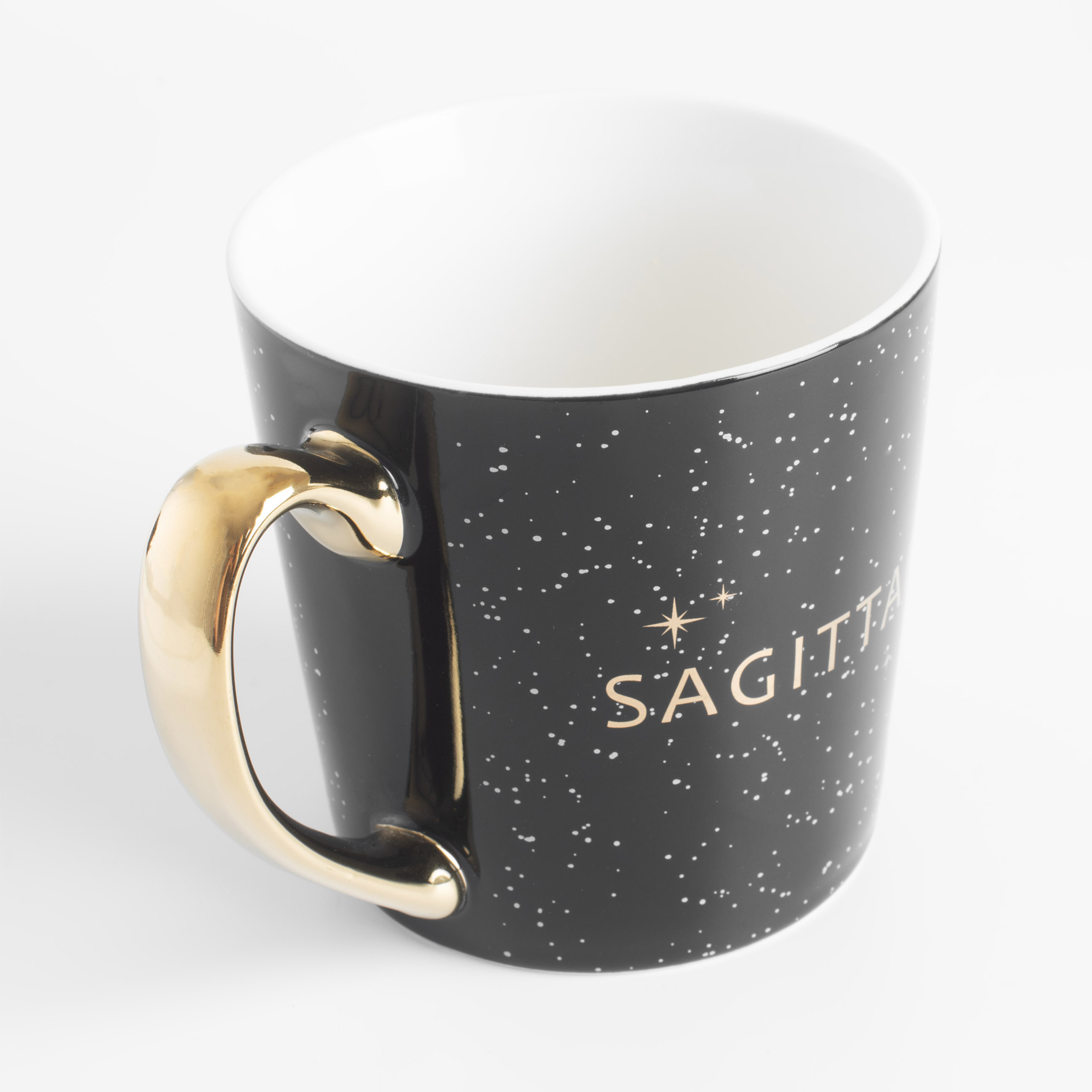 Кружка, 500 мл, фарфор N, черно-золотистая, Стрелец, Zodiac, image-1