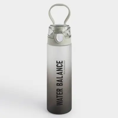 Бутылка для воды, 900 мл, пластик/силикон, серая, Water balance, Sport ,image-0