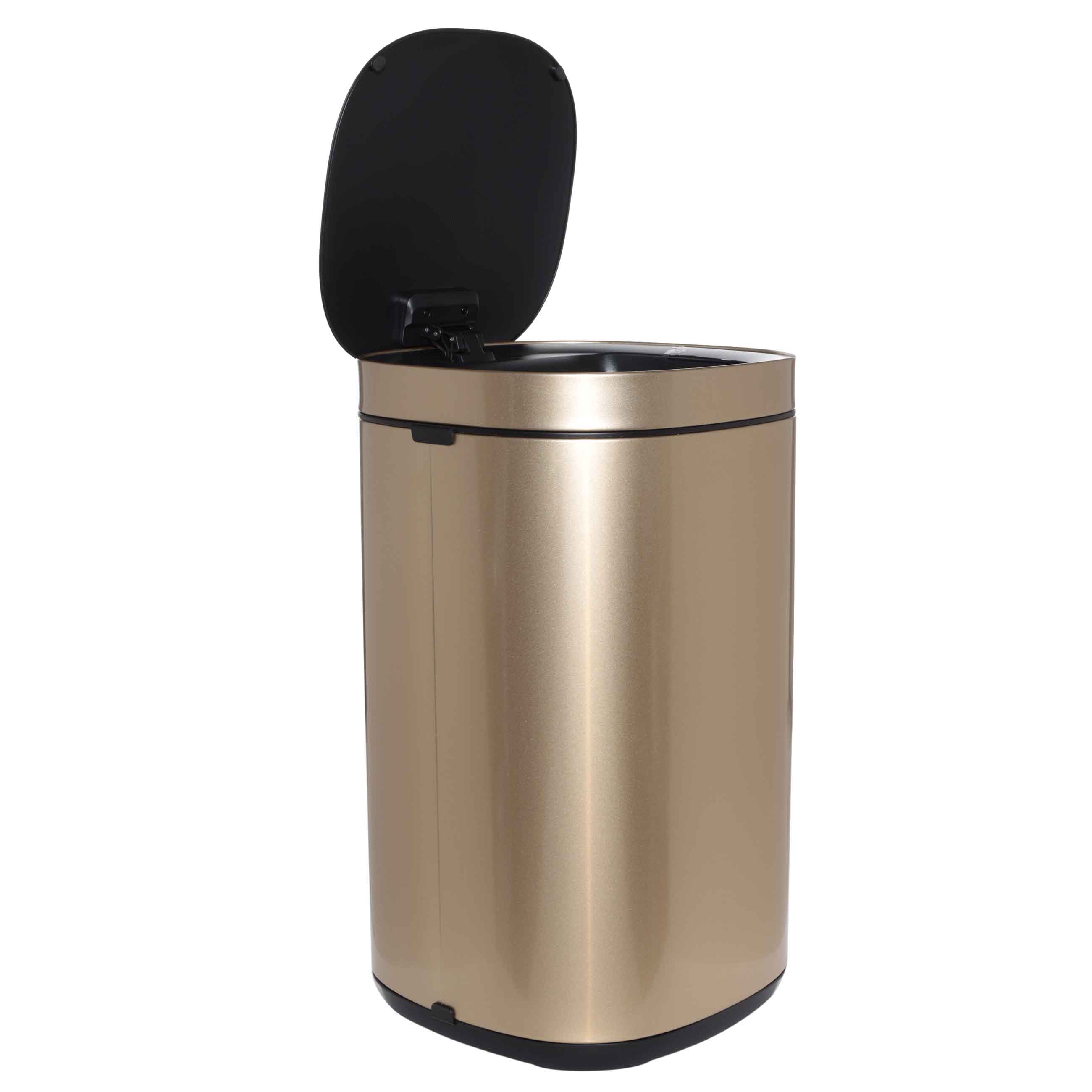 Ведро для мусора, 40 л, сенсорное, сталь/пластик, золотистое, Sensor bin