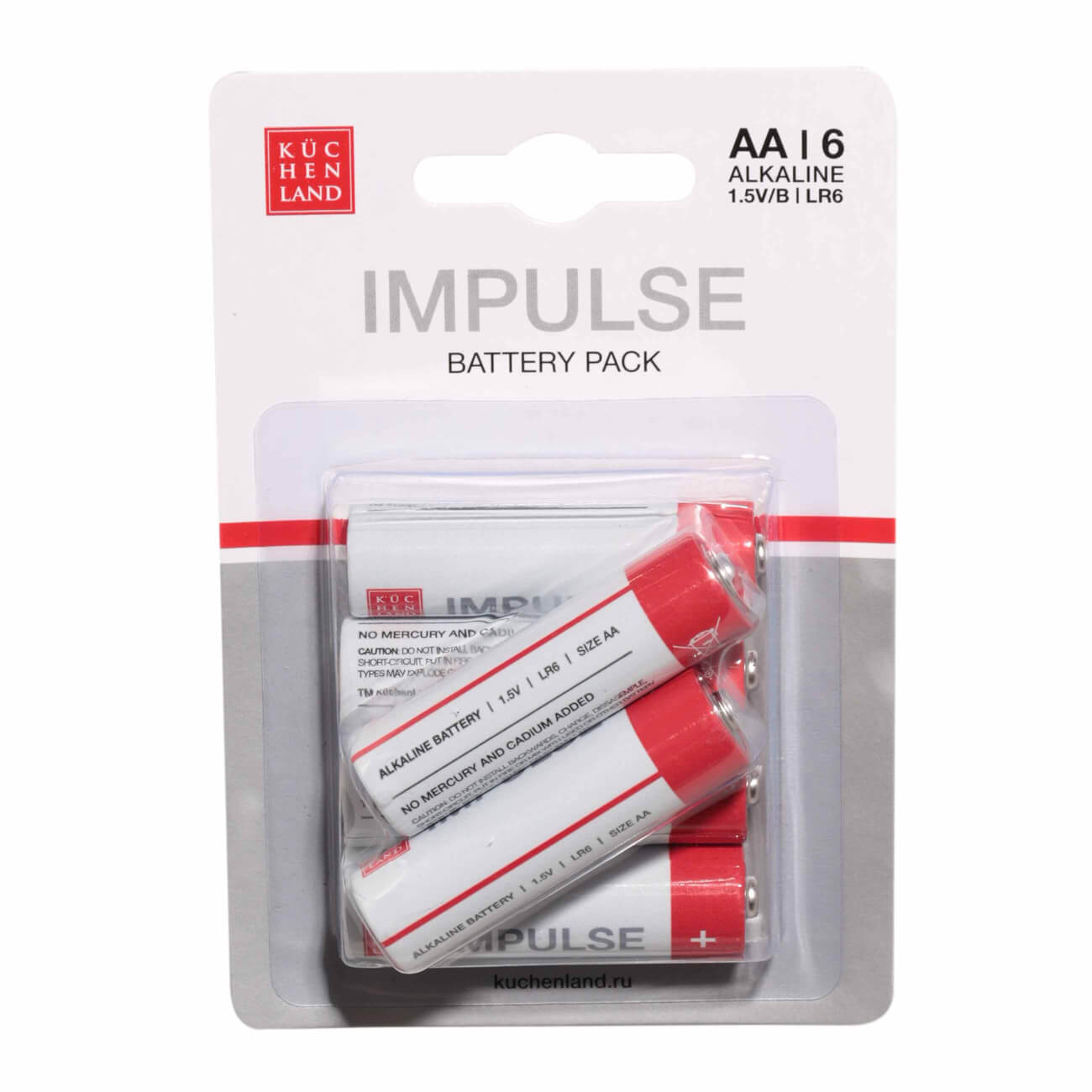 

Батарейка AA LR6, щелочная, 6 шт, Impulse