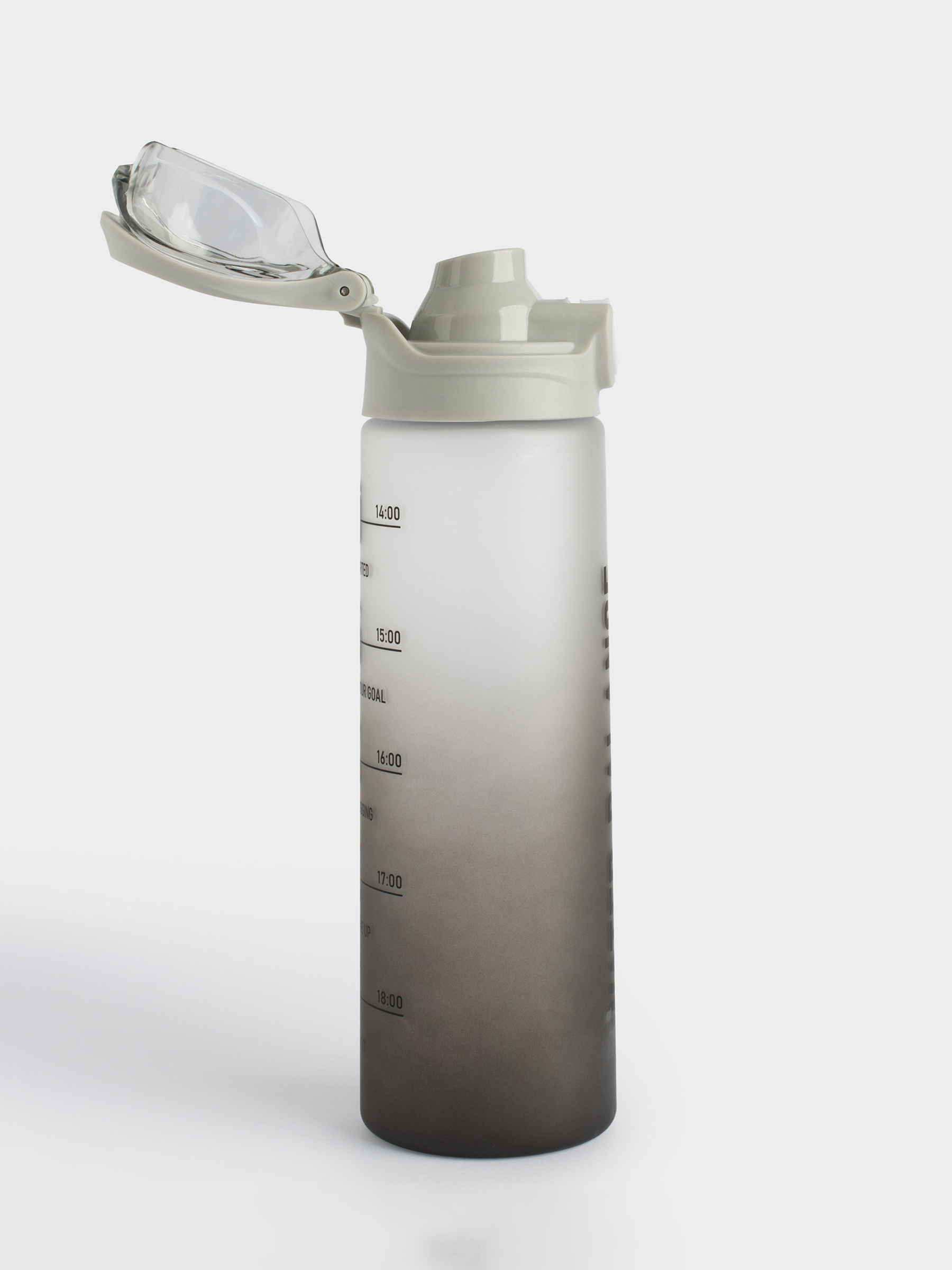 Бутылка для воды, 900 мл, пластик/силикон, серая, Water balance, Sport, image-3