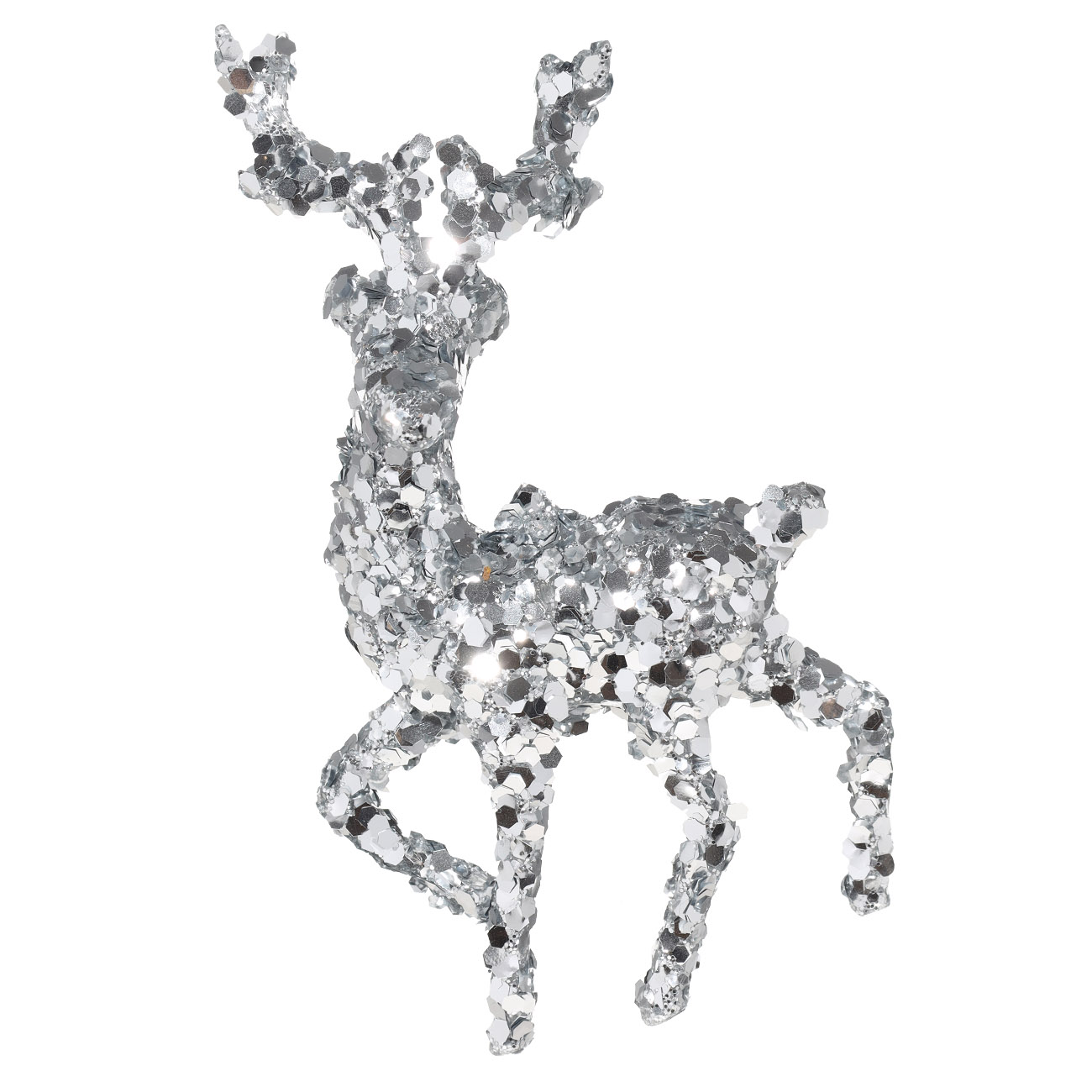 

Игрушка елочная, 15 см, пластик, серебристая, Олень, Winter deer