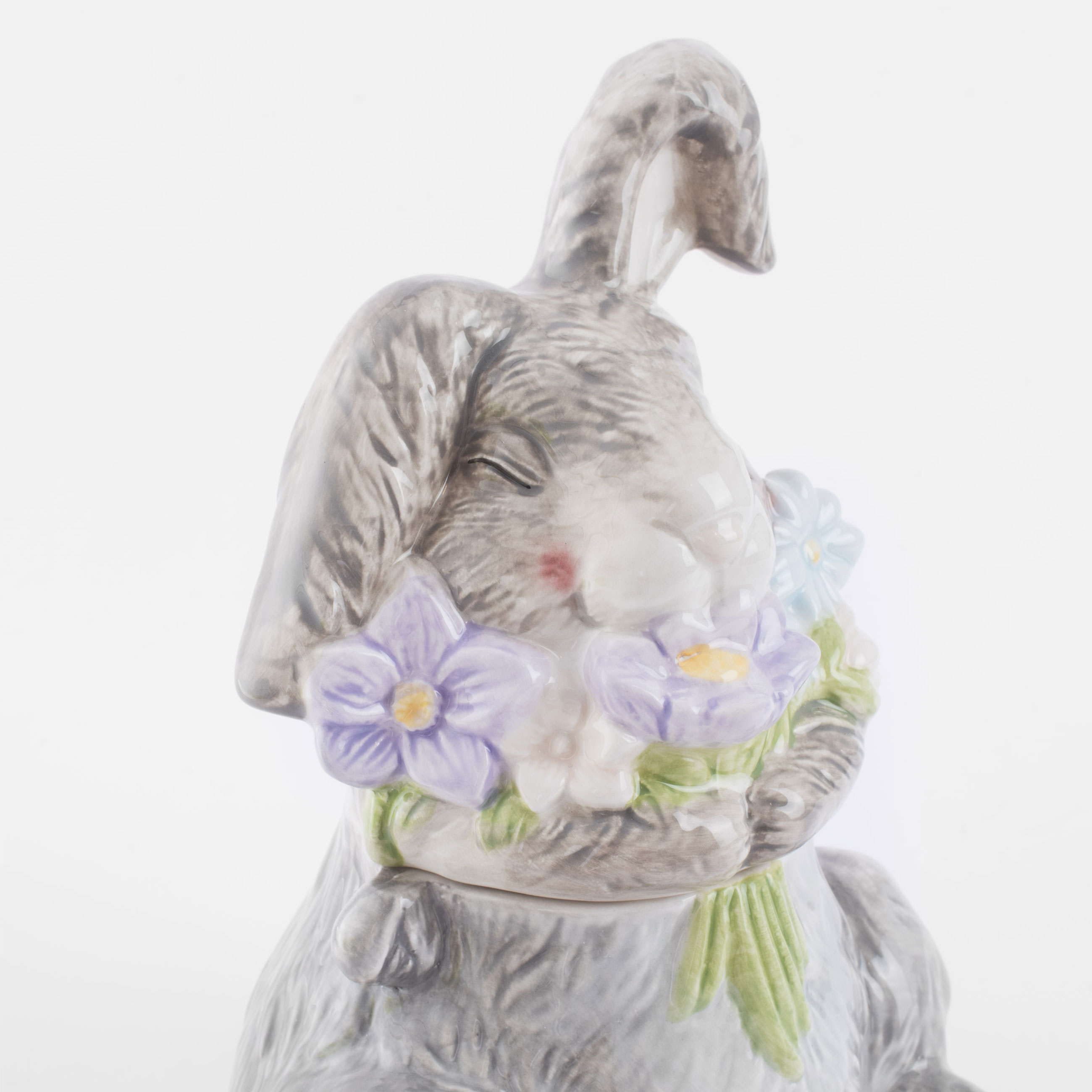 Емкость для хранения, 12х20 см, 500 мл, керамика, Кролик с букетом цветов, Pure Easter изображение № 6