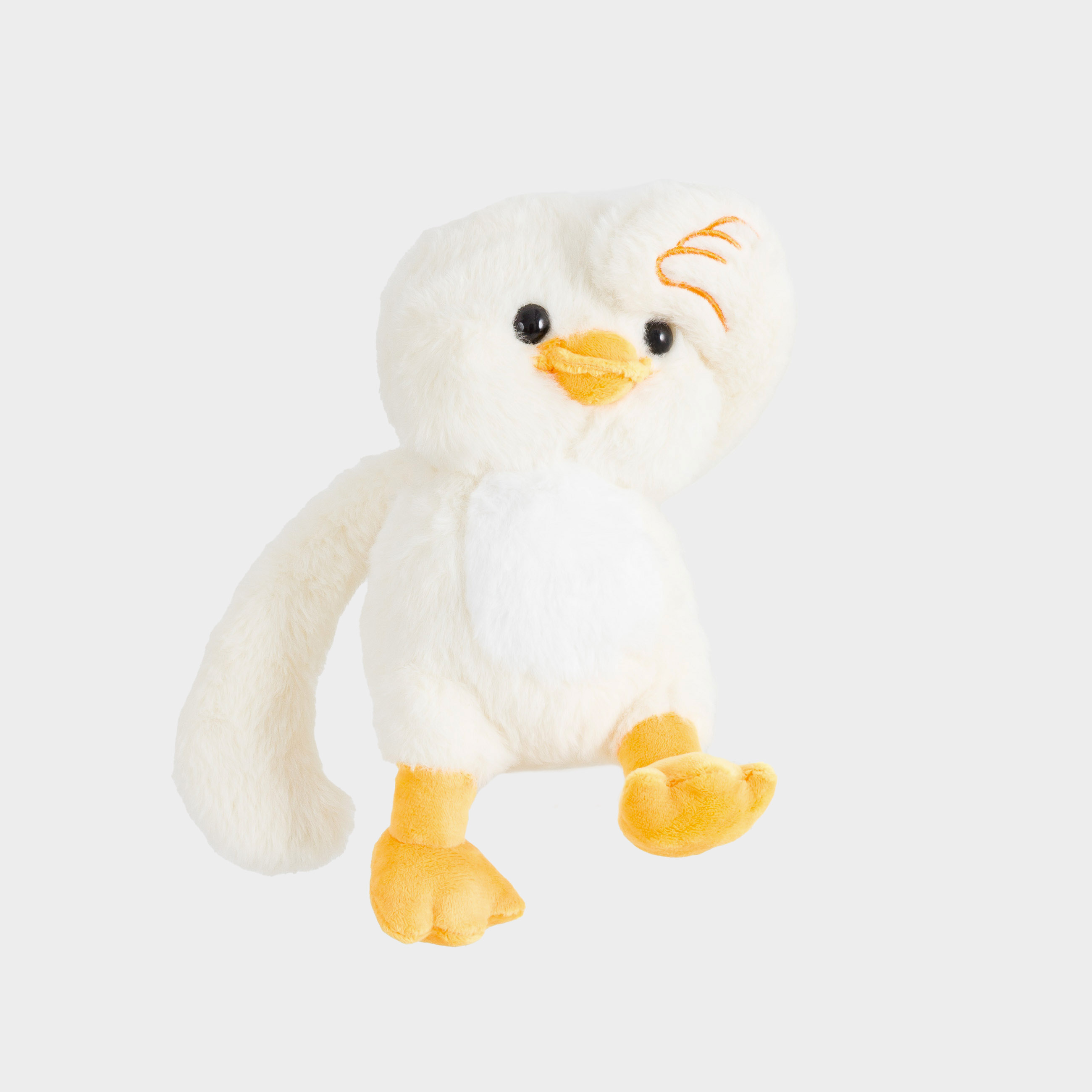 Игрушка, 27 см, мягкая, с магнитными лапами, полиэстер, молочная, Утка, Duck toy