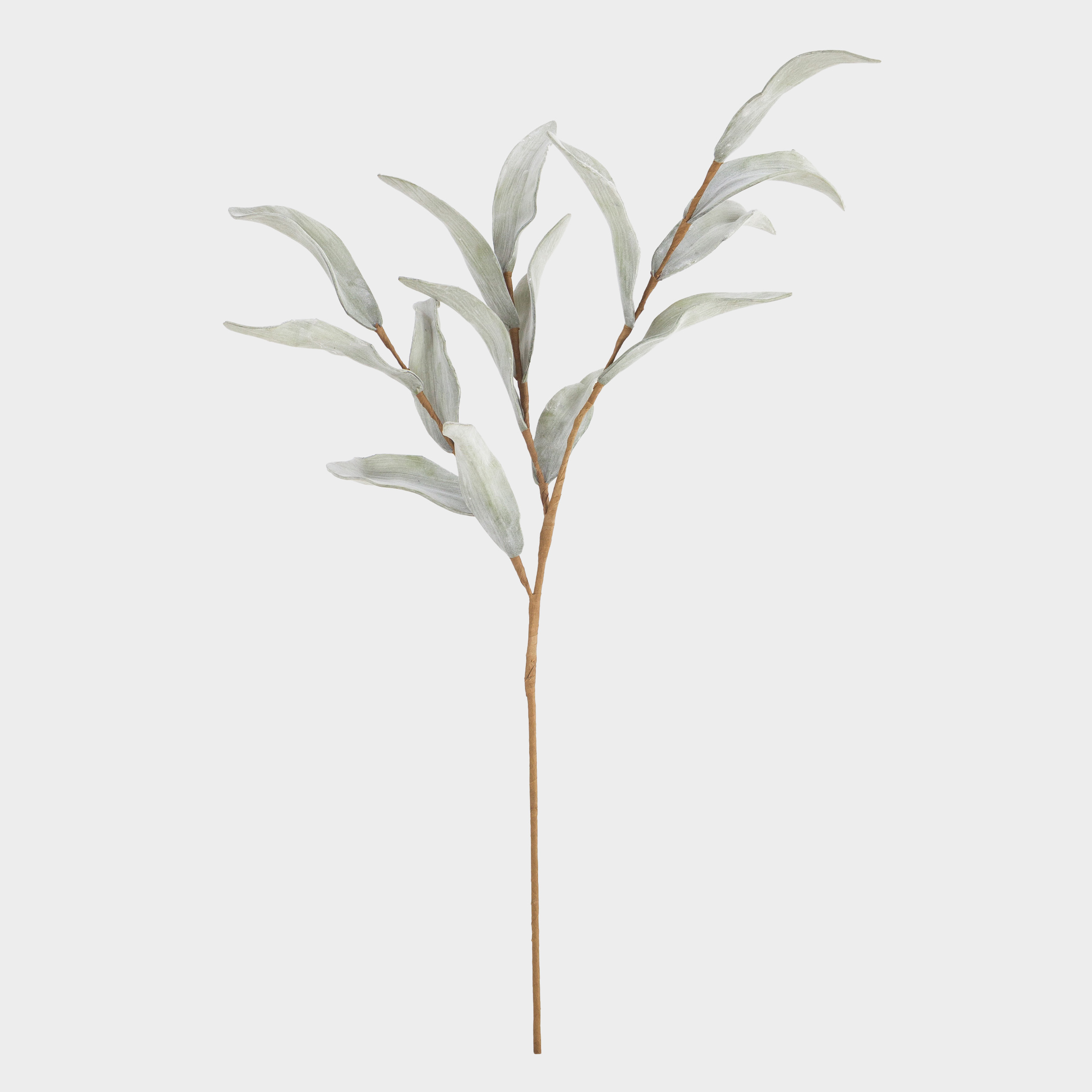Ветка декоративная, 75 см, пенопласт/бумага, Зеленая олива, Leafs decor, image-0