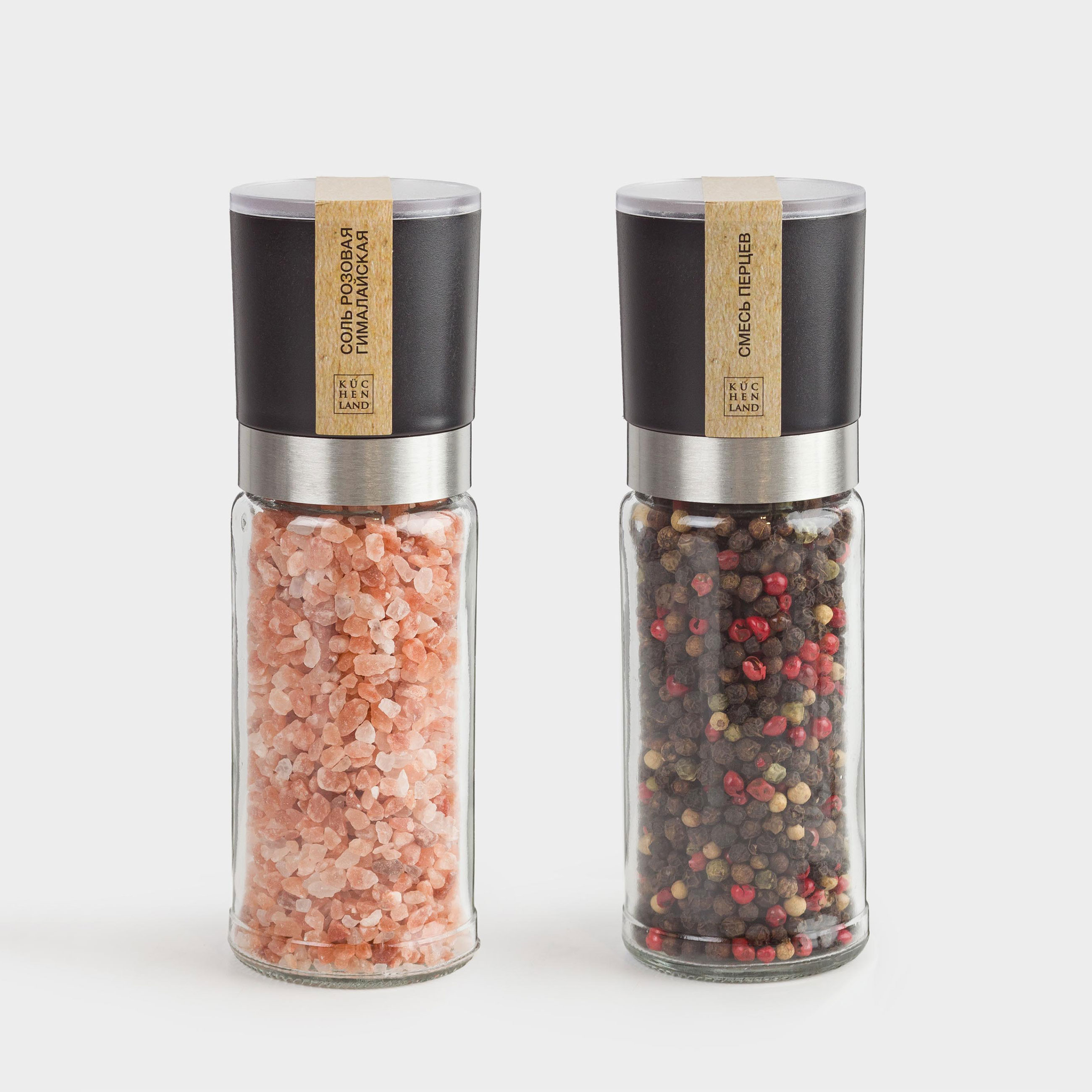 Мельница для специй 16 см 2 шт механическая стеклопластик СольПерец Spices 2490₽