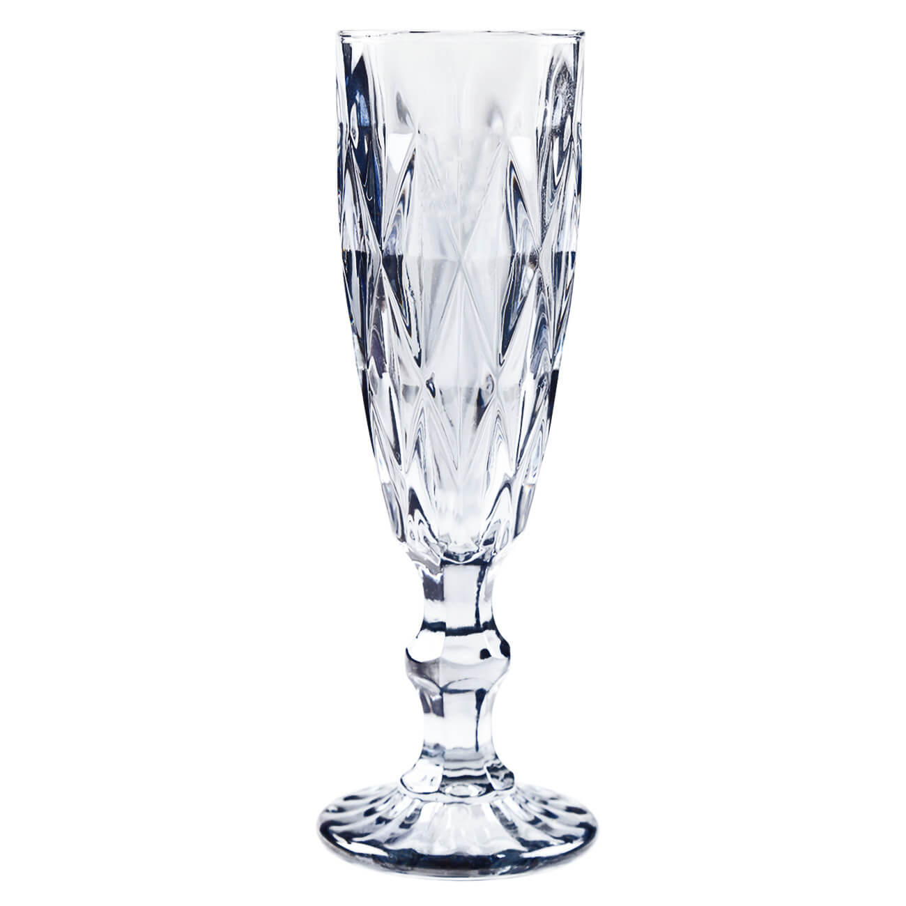 Бокал-кубок для шампанского, 170 мл, стекло Р, серый, Rhomb color стеклянный бокал qwerty