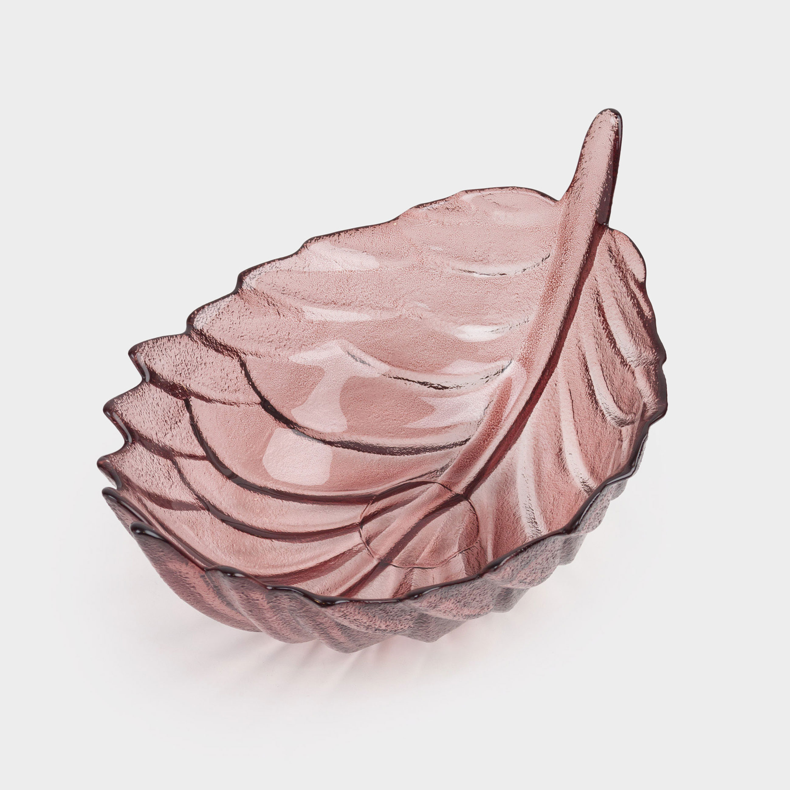 Ваза для фруктов 29х15 см стекло коричневая Лист Curvy 1593₽