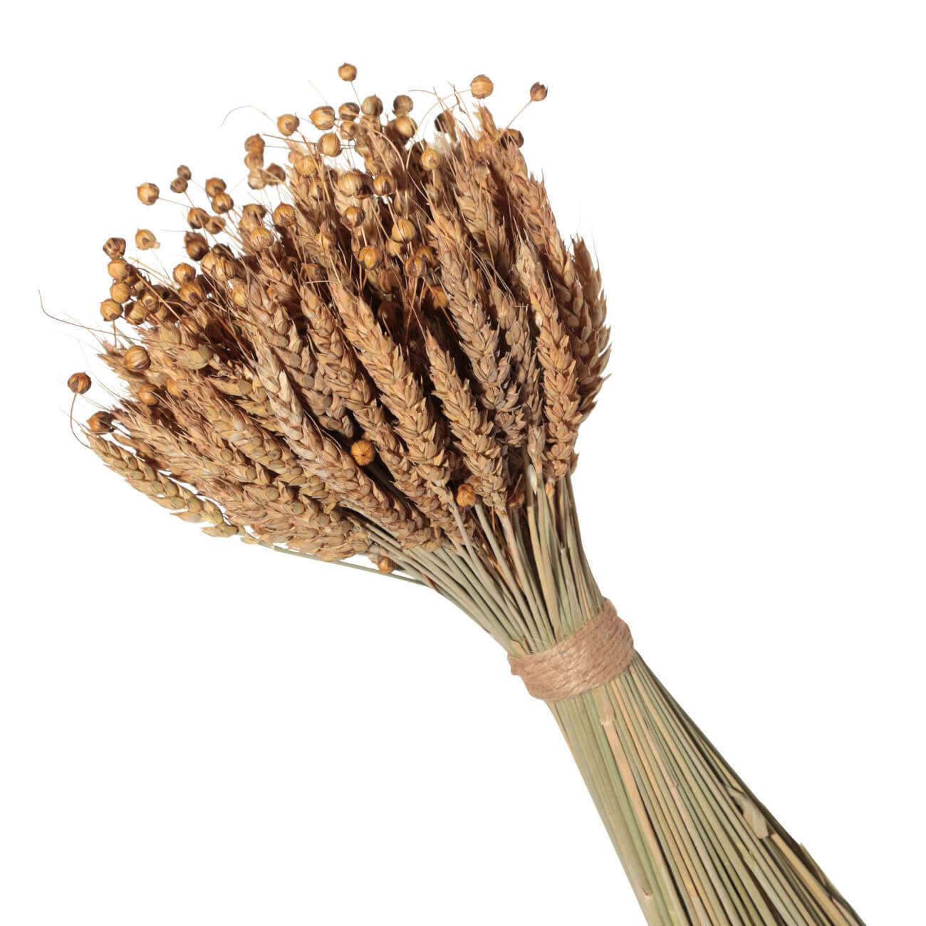 

Букет декоративный, 48 см, сухоцвет, Пшеница/Лен, Dried flower