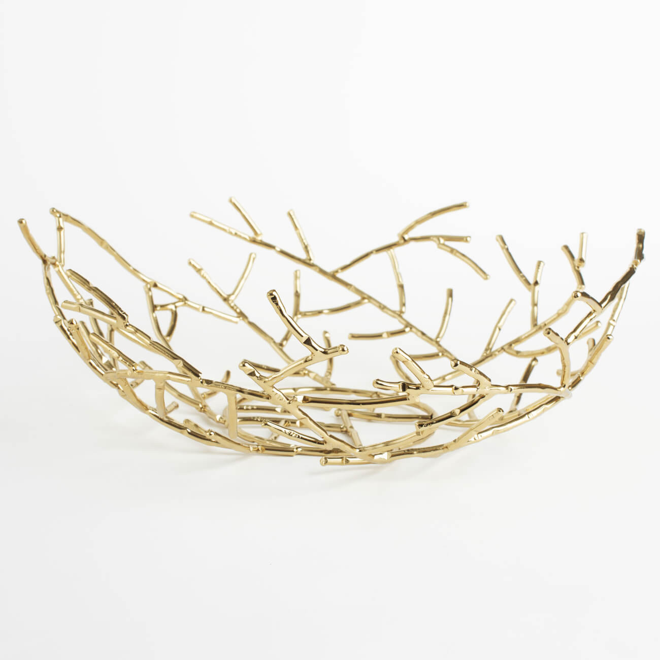 

Корзина для фруктов, 28 см, металл, золотистая, Ветви, Twist gold