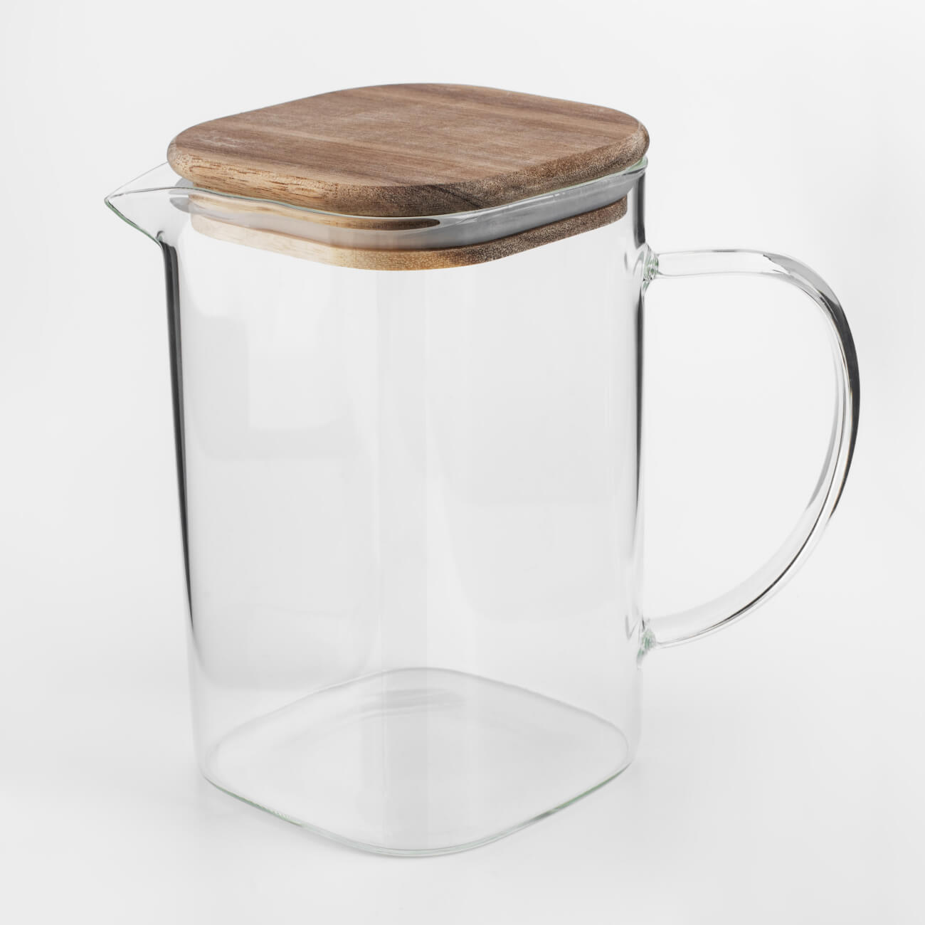 

Кувшин, 1,1 л, стекло/дерево, Clear wood