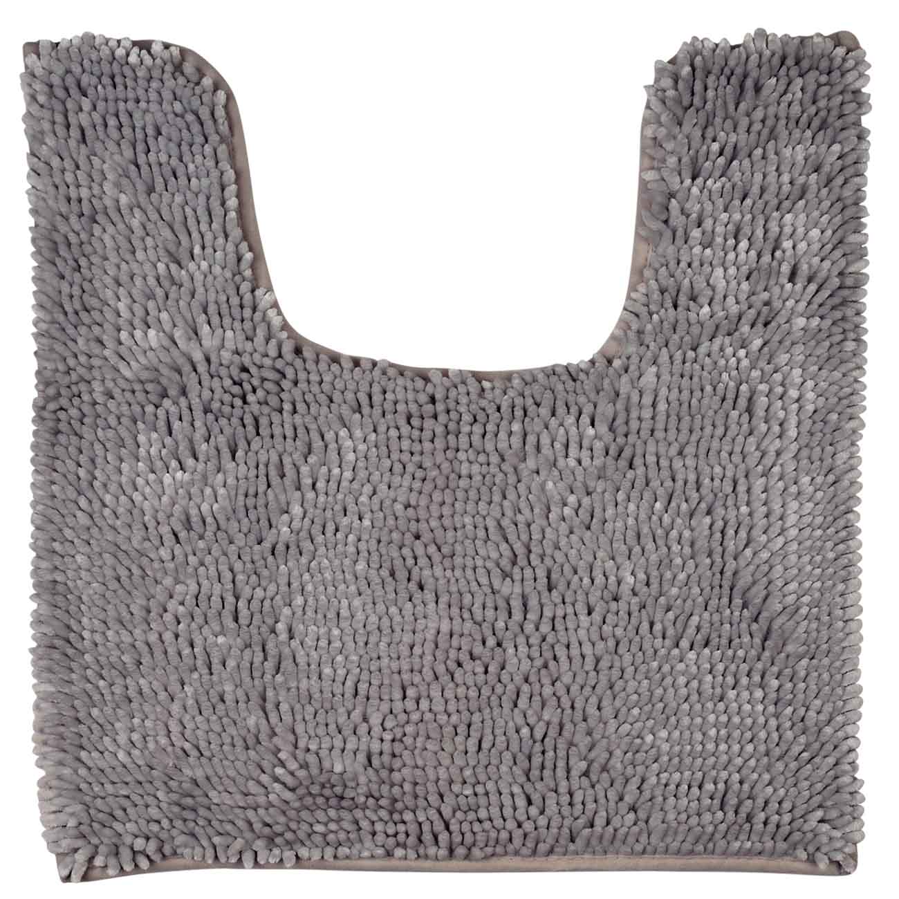 Коврик для ванной комнаты, 50x80/50x50 см, 2 шт, противоскользящий, полиэстер, серый, Fluffy, image-2