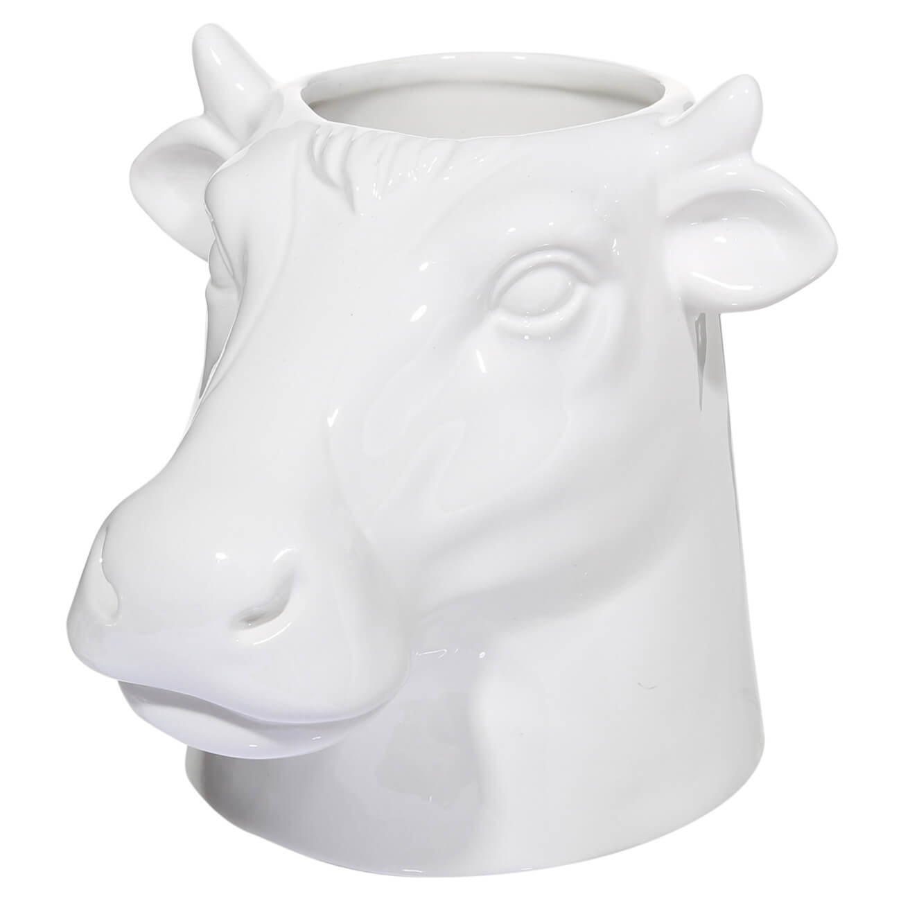 Подставка для кухонных принадлежностей, 15 см, керамика, белая, Корова, Polar bull изображение № 1