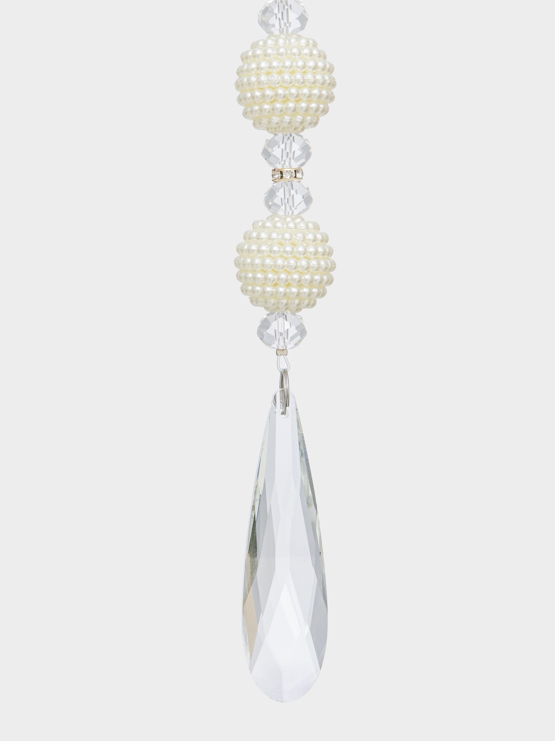 Игрушка елочная, 20 см, стекло/пластик, Подвеска с бусинами, Ice crystal, image-0