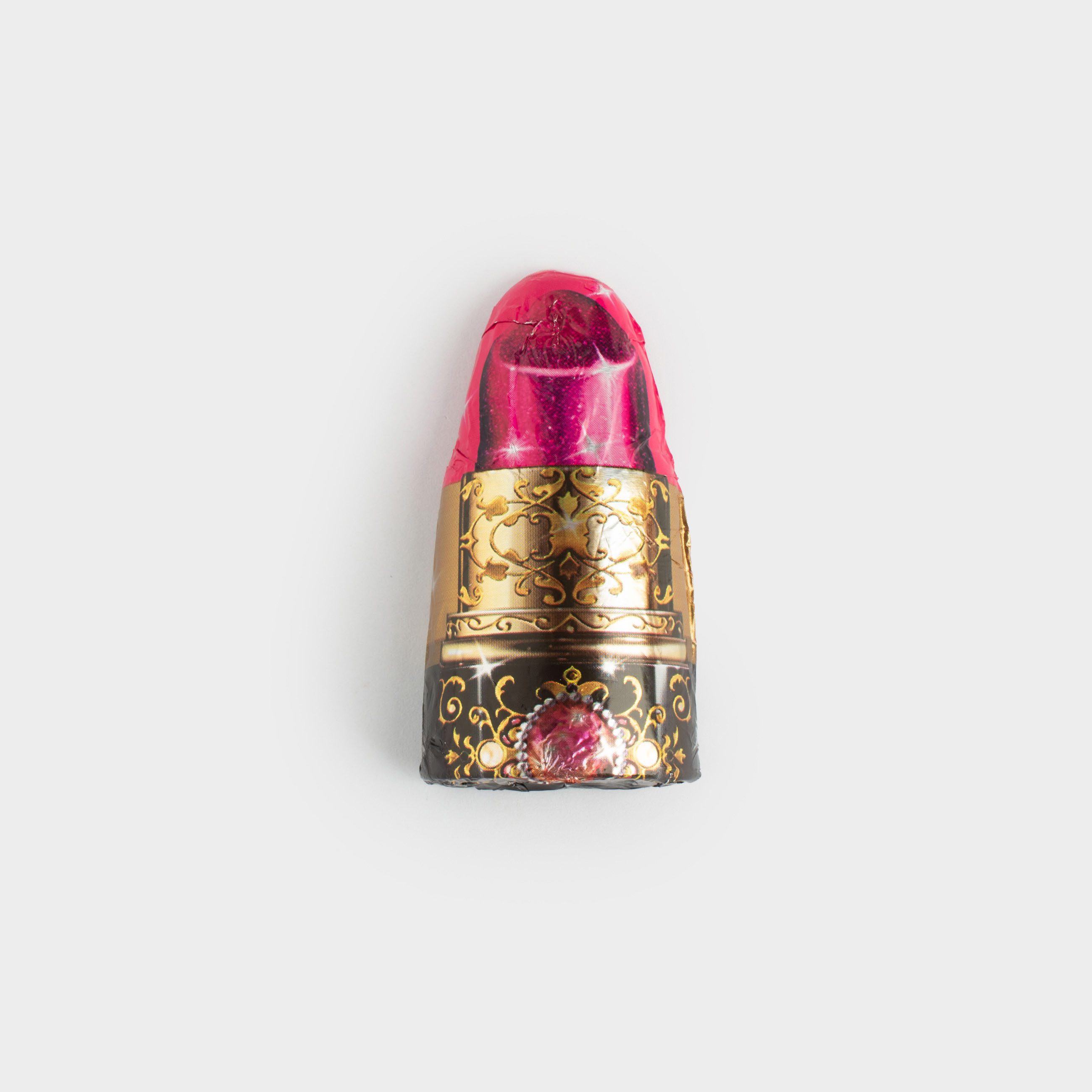 Конфета шоколадная, 60 г, 5 шт, с карамелью леденцовой, Клубника, Помада, Sweet shape