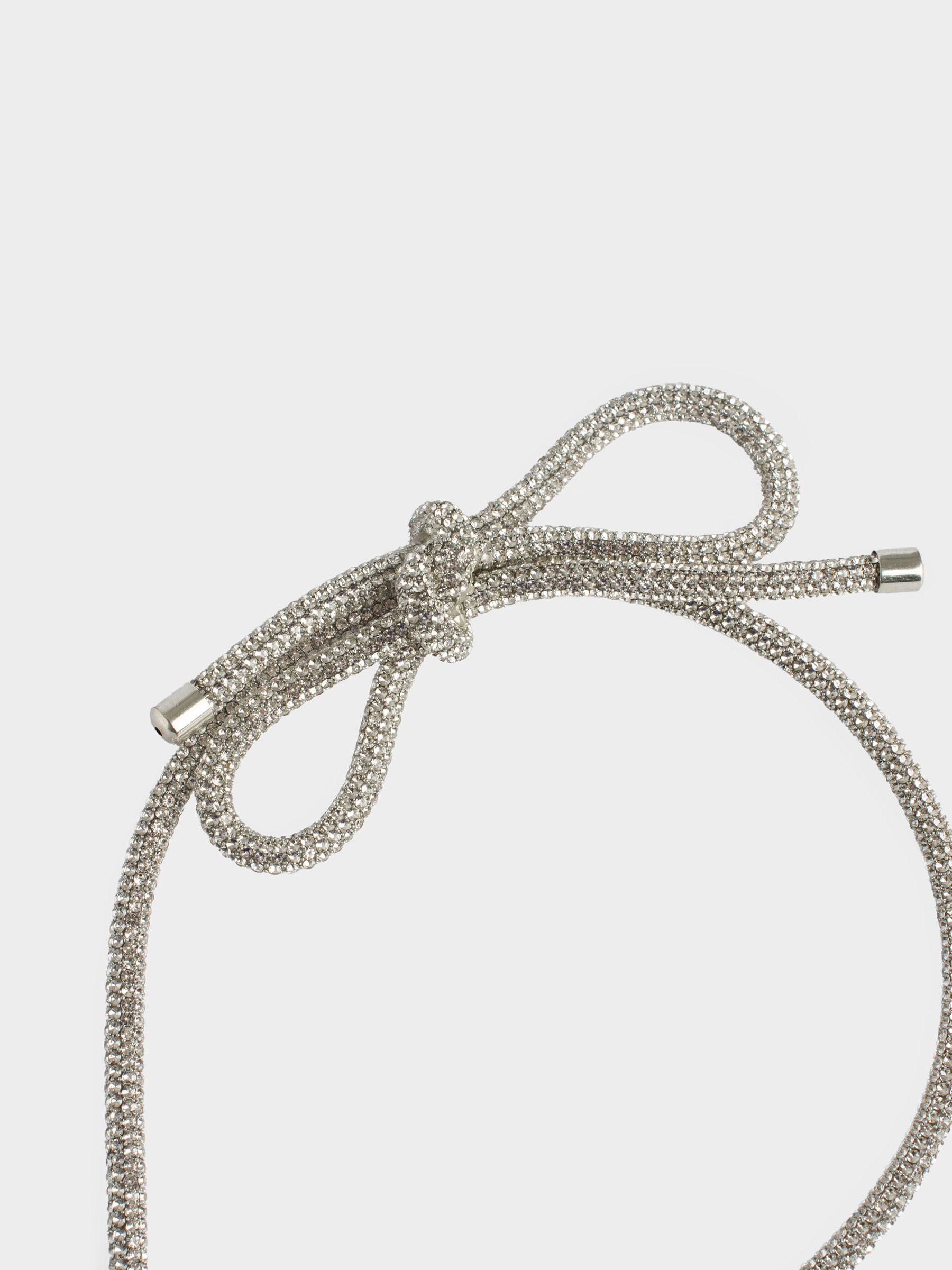 Ободок для волос, 12х14 см, металл/стразы, серебристый, Jewelry crystal