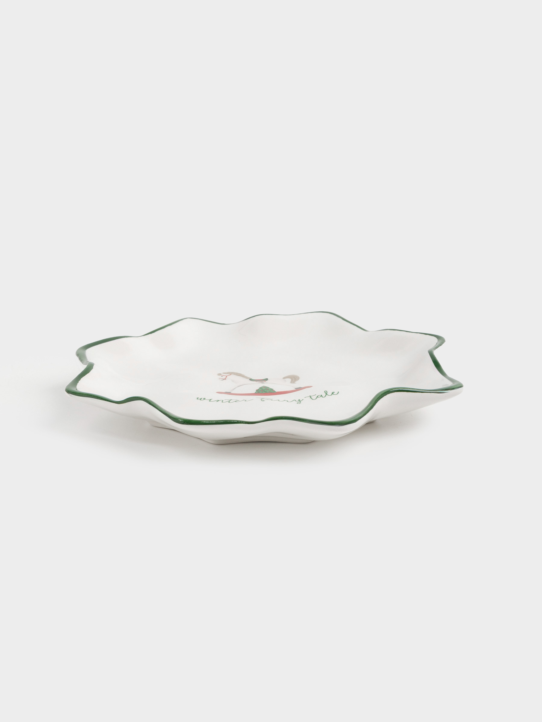 Блюдо, 20 см, керамика, Лошадка, Сhristmas green, image-2