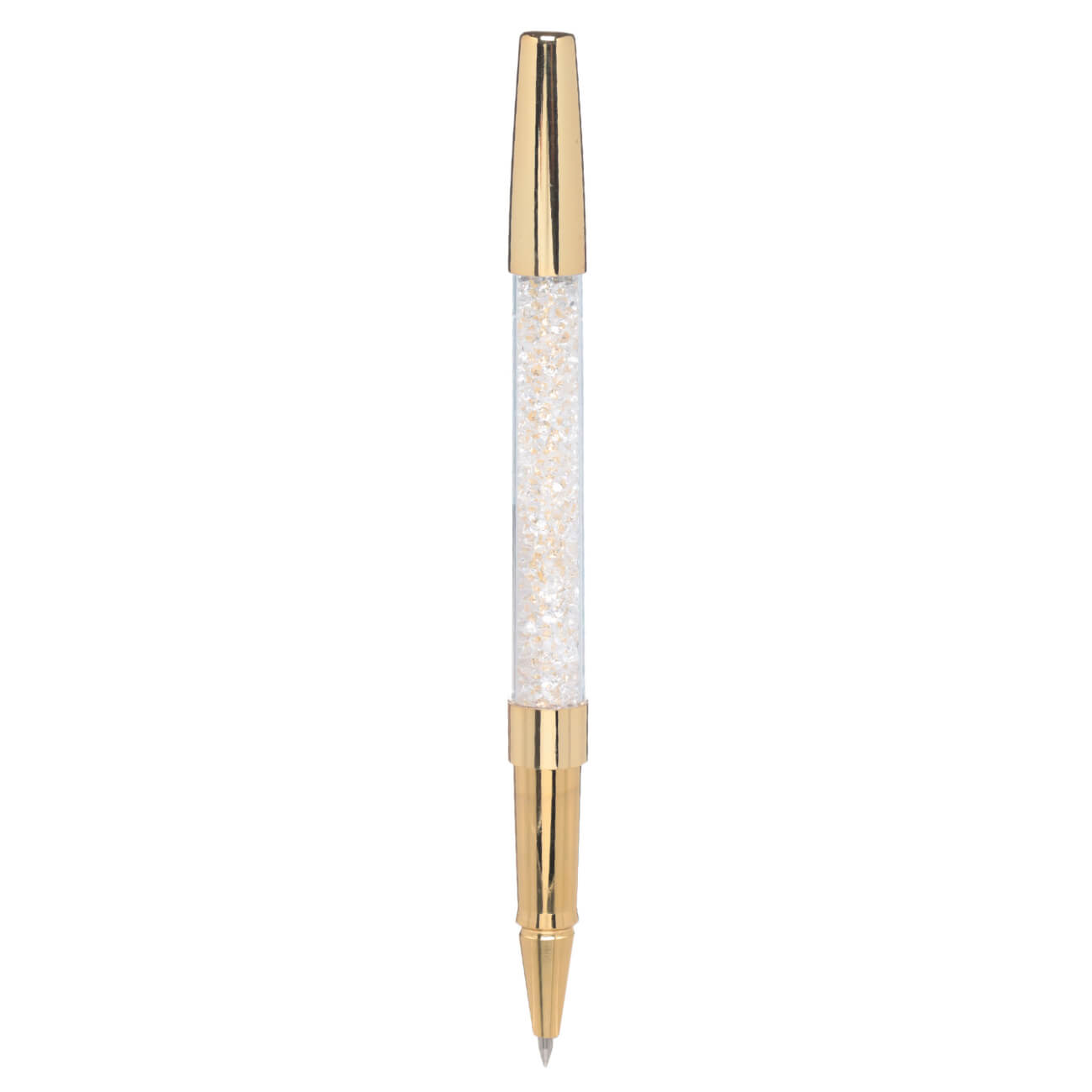 

Ручка гелевая, 15 см, сталь, золотистая, Кристаллы, Draw cristal