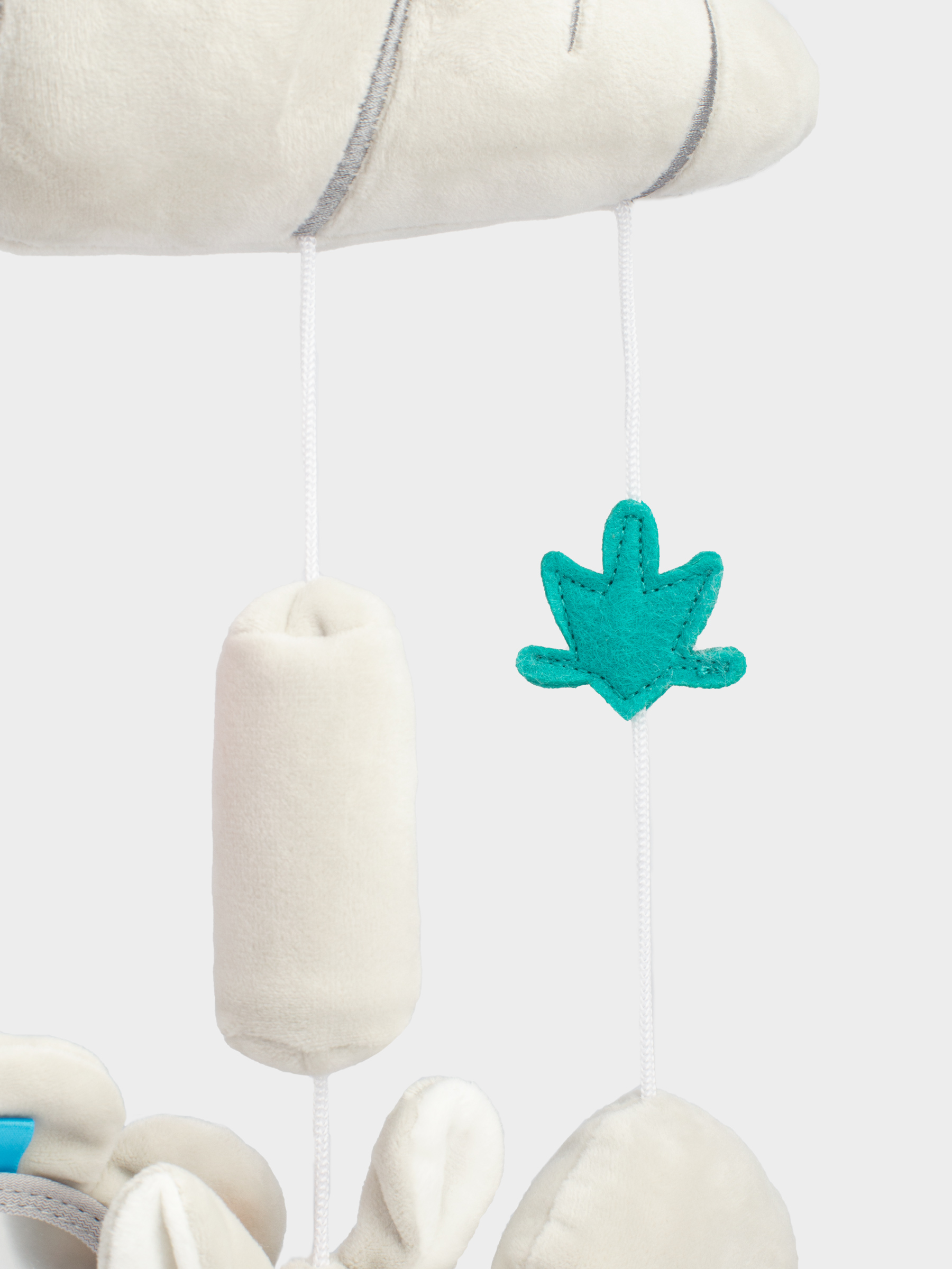 Игрушка, 40х27 см, развивающая, подвесная, полиэстер, серая, Морковка, Cradle, image-3