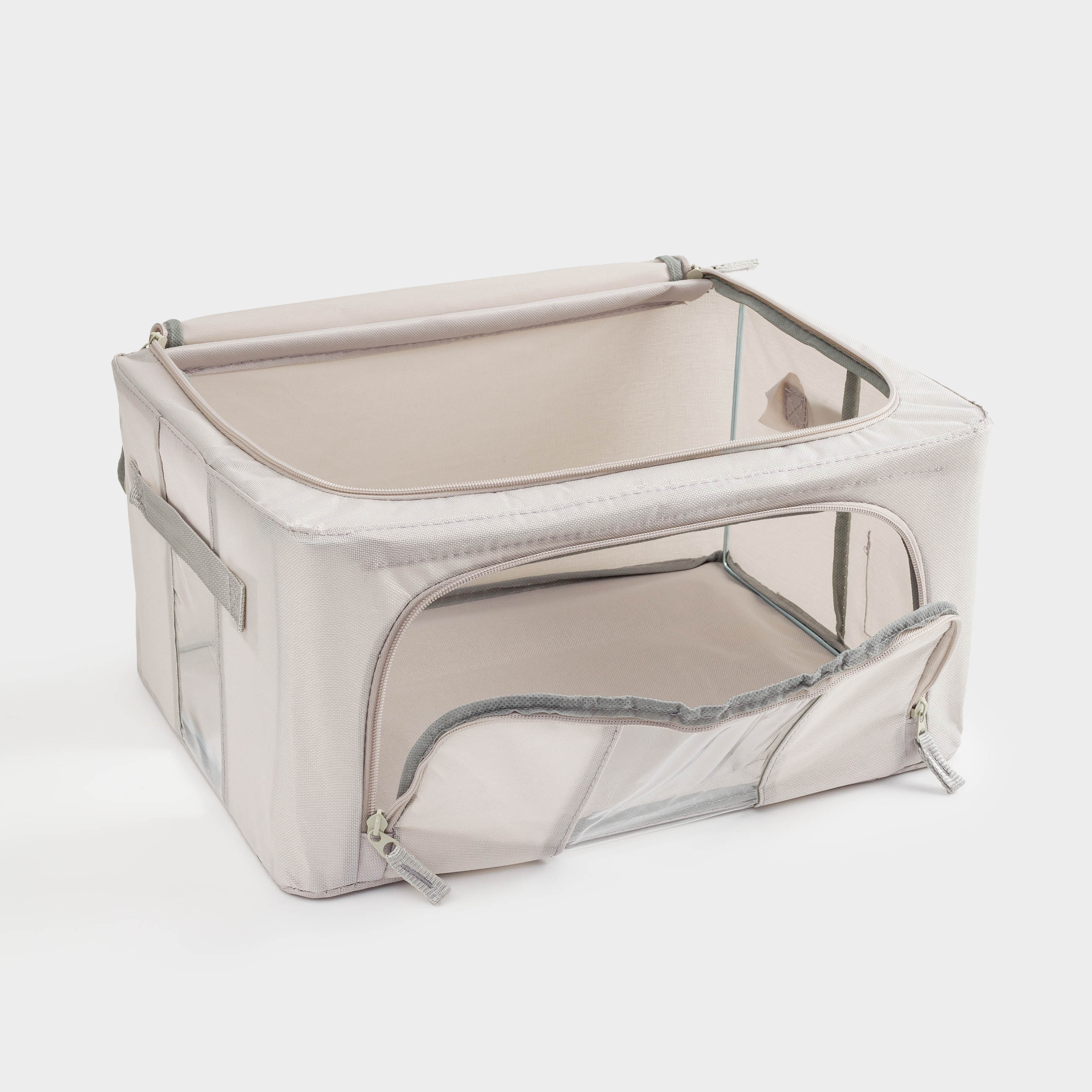 Органайзер-короб для вещей, 40х30х20 см, на молнии, оксфорд, серый, Pedant, image-6