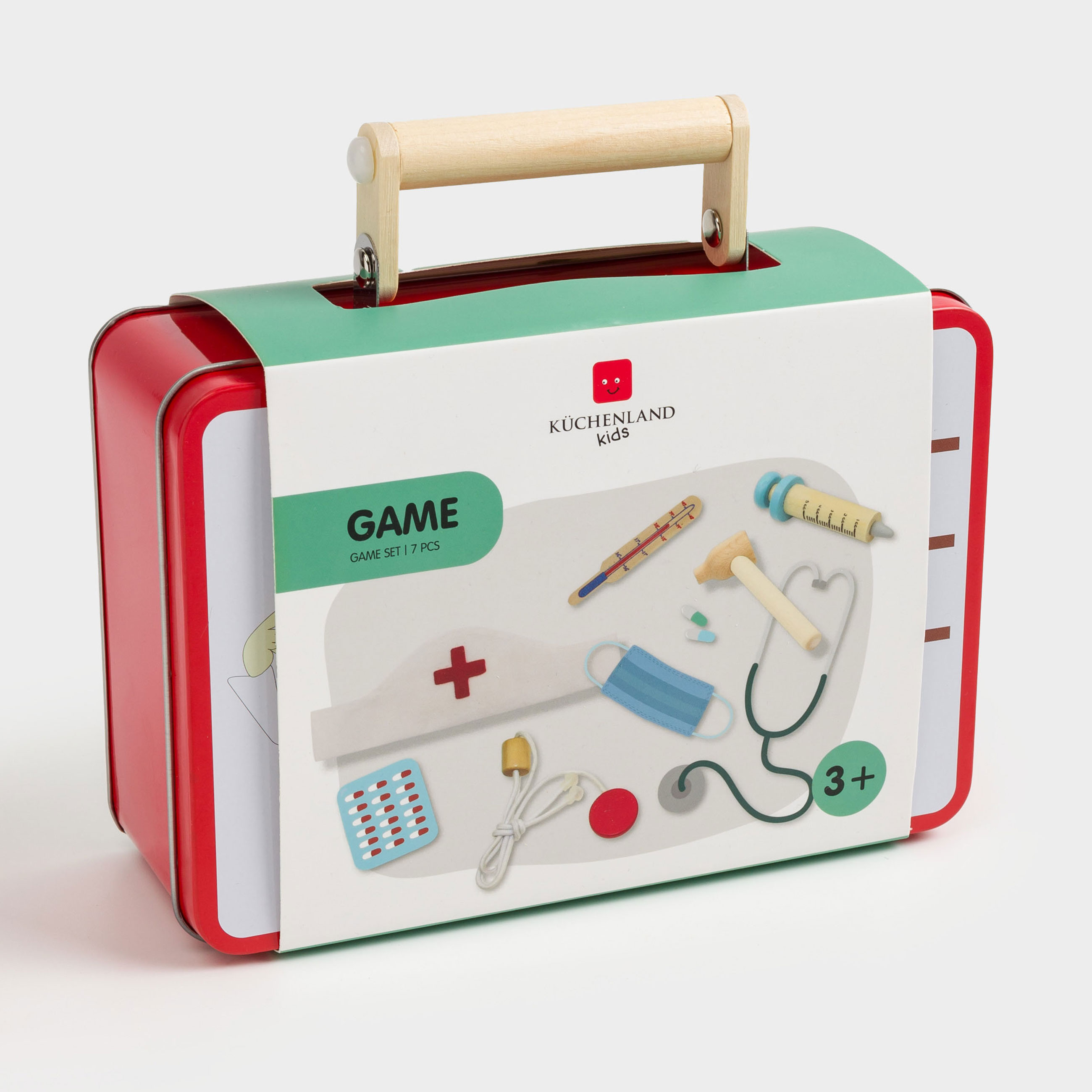 Набор игровой, 7 пр, дерево/металл, Набор доктора в чемодане, Game, image-6