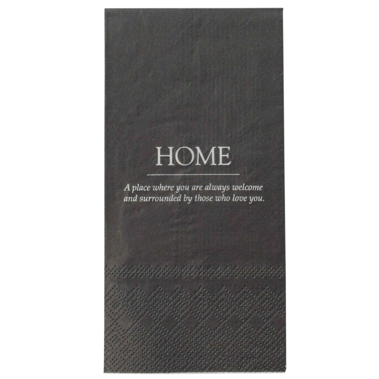 Салфетки бумажные, 33х33 см, 20 шт, прямоугольные, черные, Home, Course бумажные полотенца kleo premium 3х слойные 2 шт