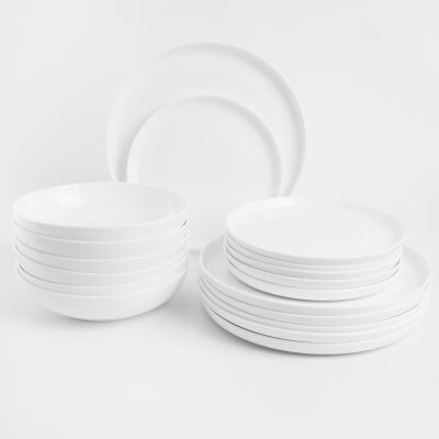 Сервиз обеденный, 6 перс, 18 пр, фарфор F, белый, Ideal white ,image-0