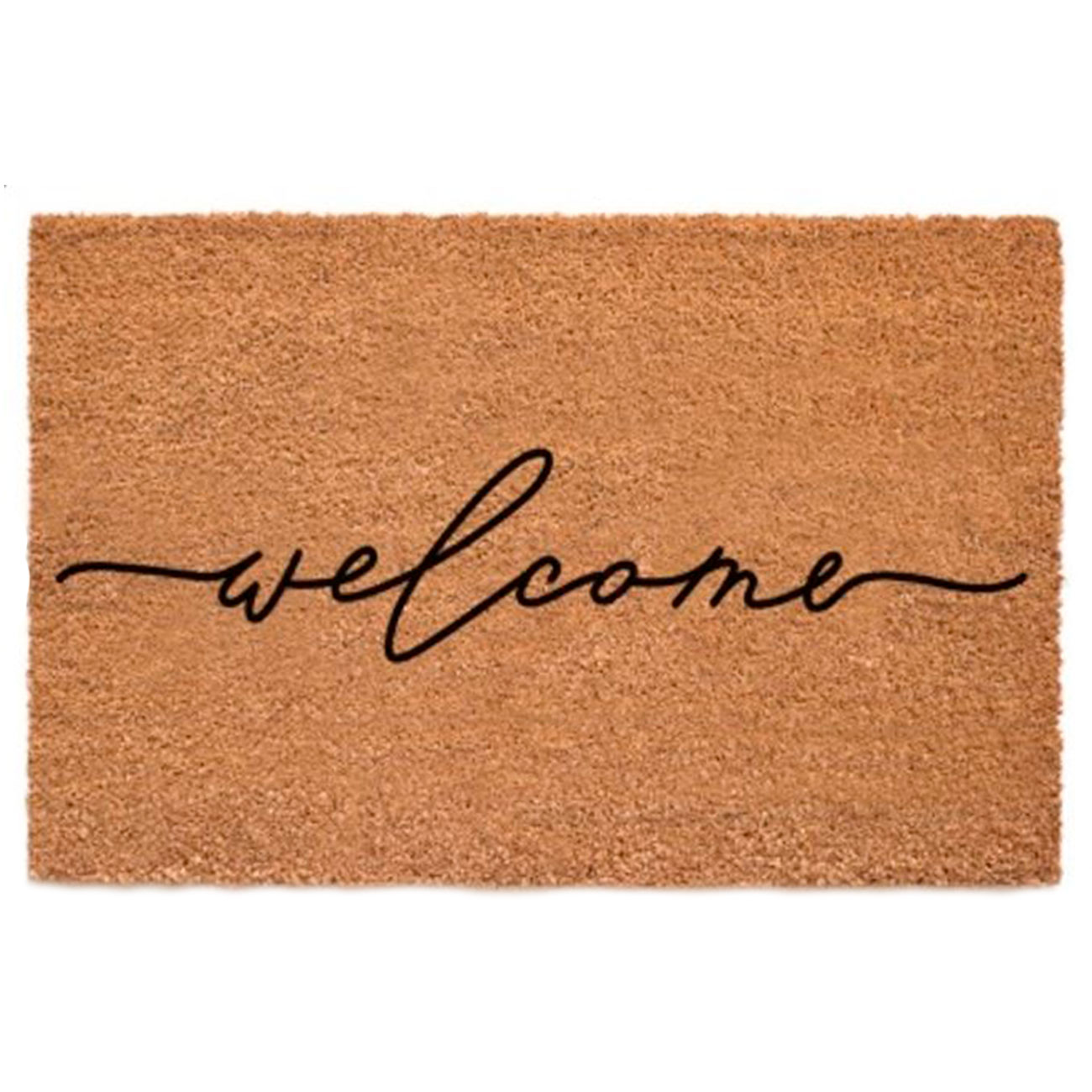 Коврик придверный, 45х75 см, кокос/пвх, коричневый, Welcome, Home deco, image-0