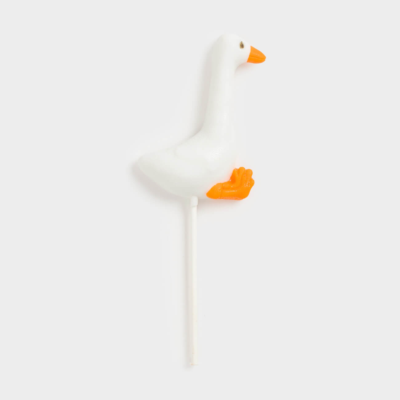 

Леденец, 40 гр, на палочке, изомальт, белый, Гусь, Goose