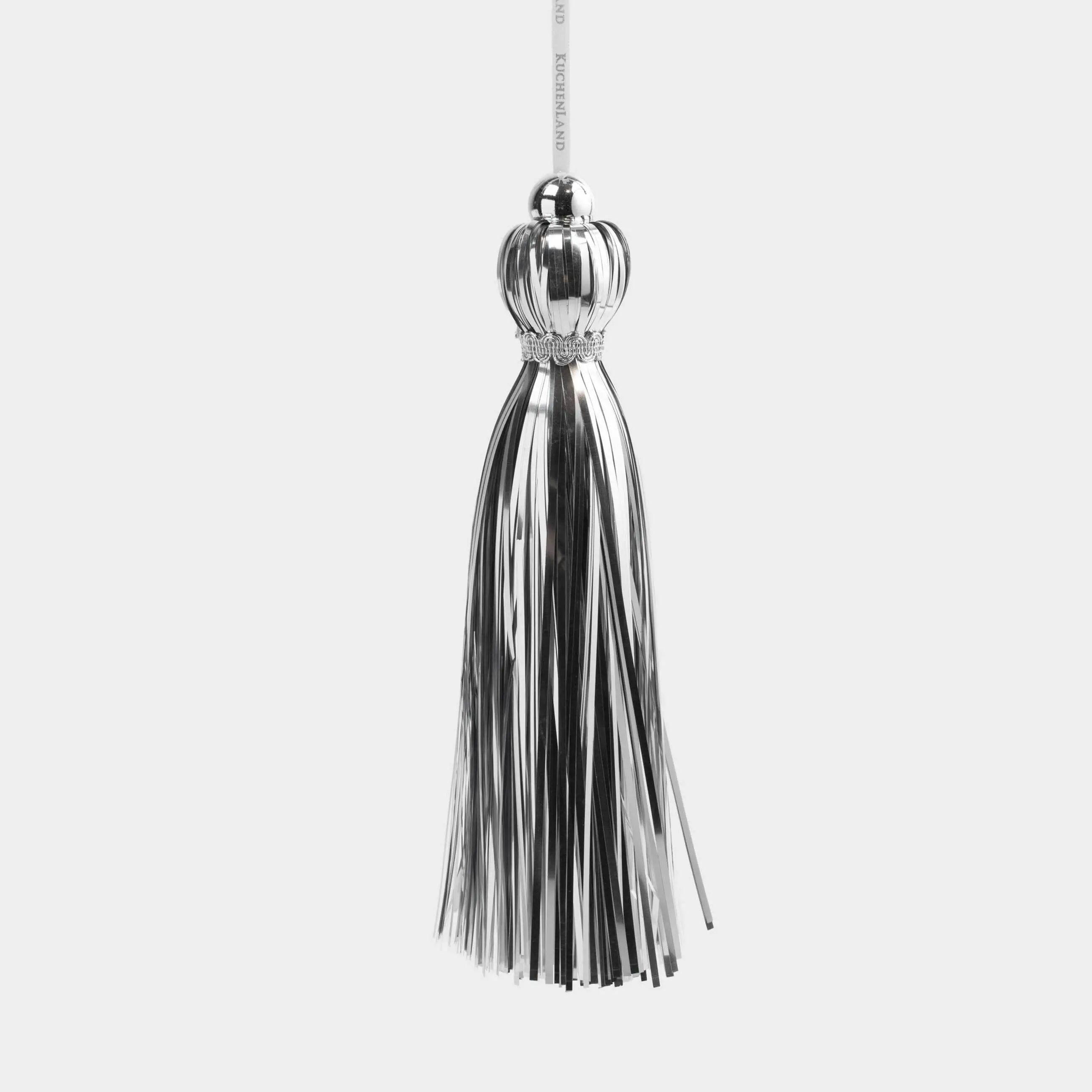 Игрушка елочная, 23 см, мишура/пластик, серебристая, Кисточка, Tinsel christmas