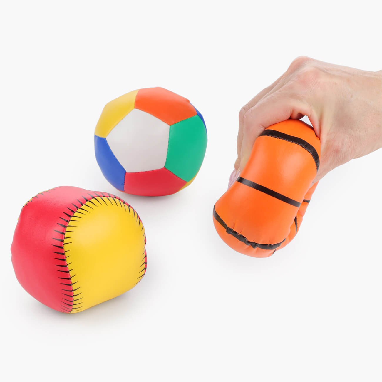 Мяч, 8 см, 3 шт, в сетке, ПВХ, цветной, Футбол/Баскетбол/Бейсбол, Game