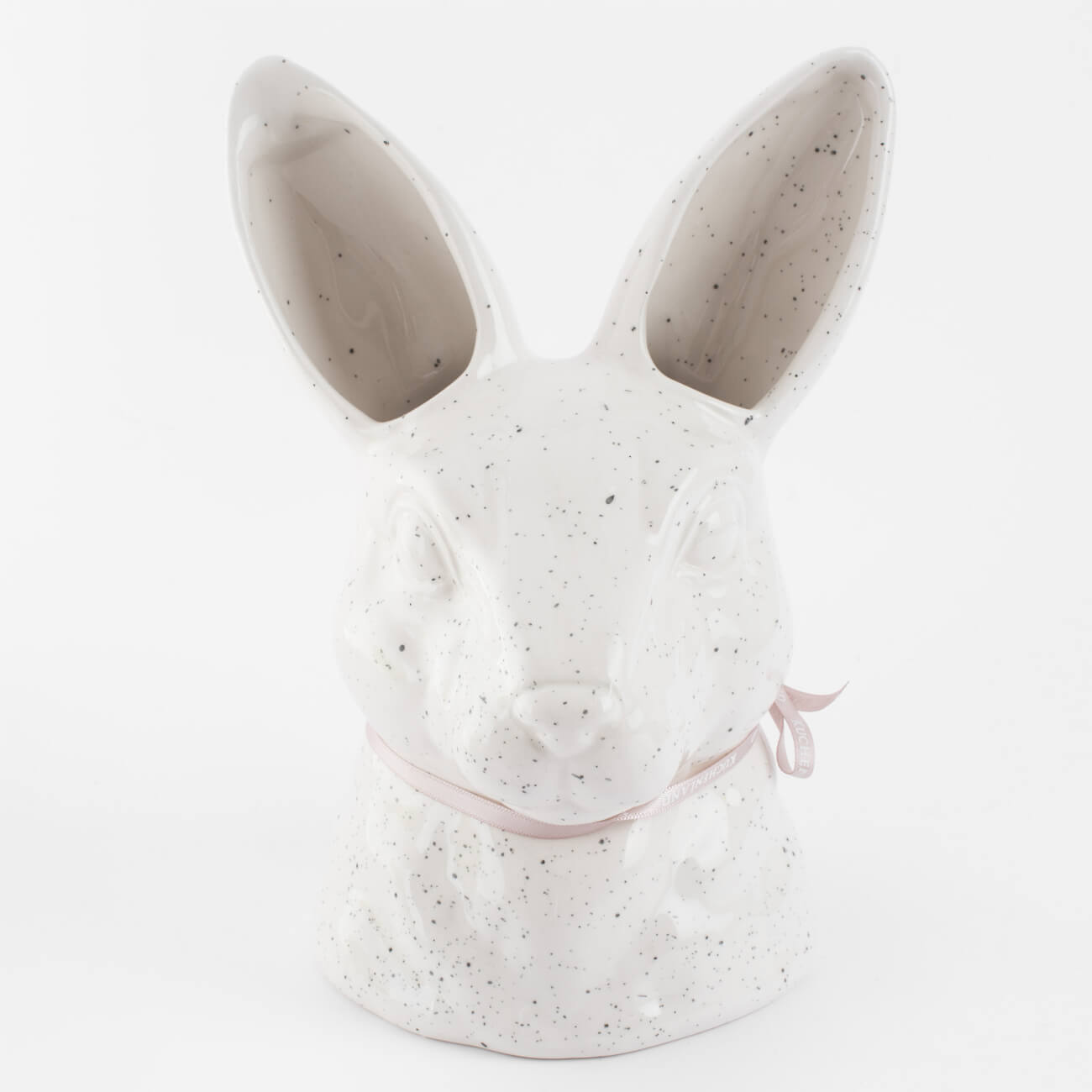 Ваза для цветов, 20 см, декоративная, керамика, молочная, в крапинку, Кролик, Natural Easter изображение № 1