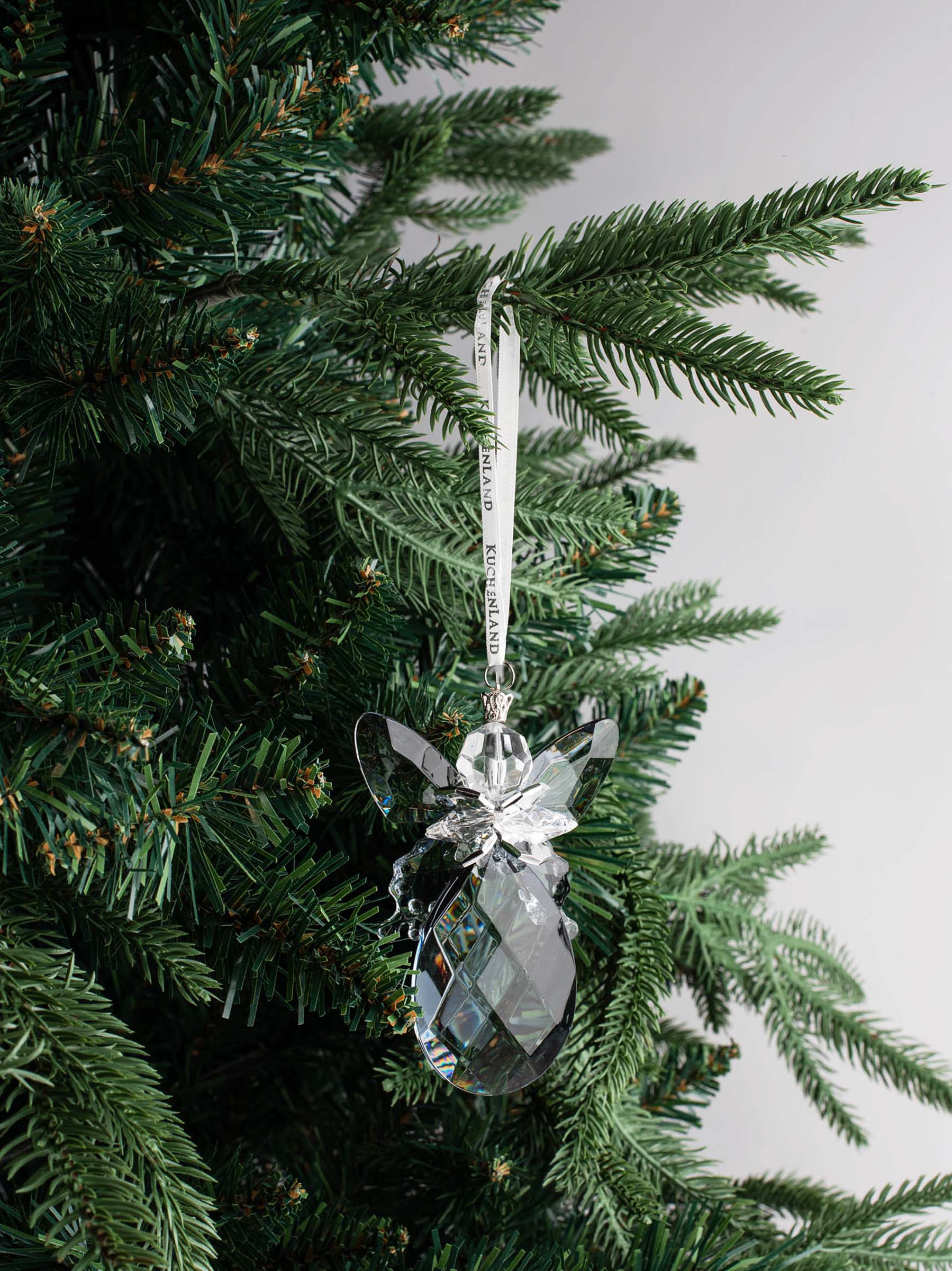 Игрушка елочная, 5х13 см, акрил, серая, Кристалл, Ice crystal, image-3