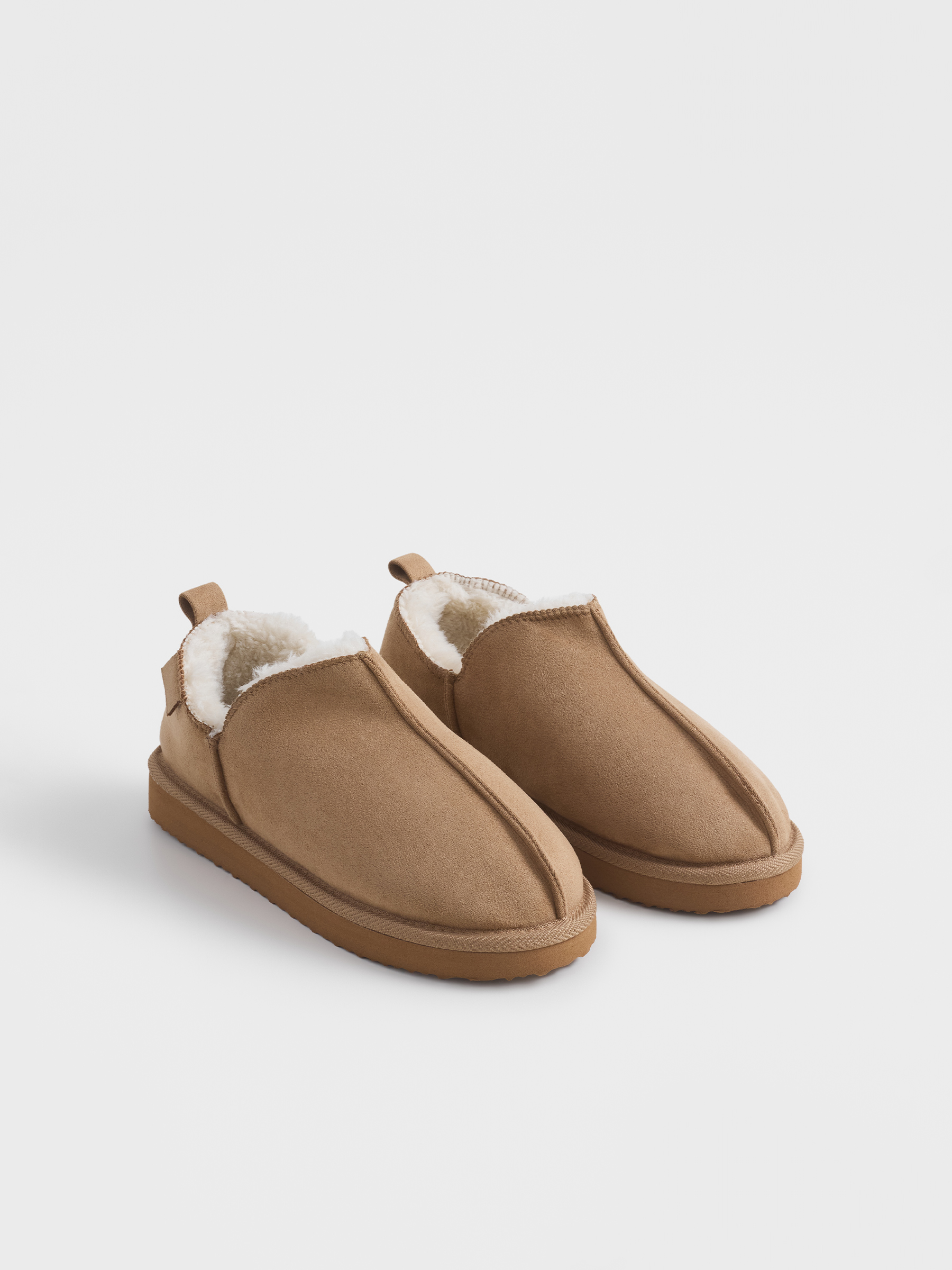 Угги женские, р. 36-37, замша/искусственный мех, бежевые, Suede, image-5