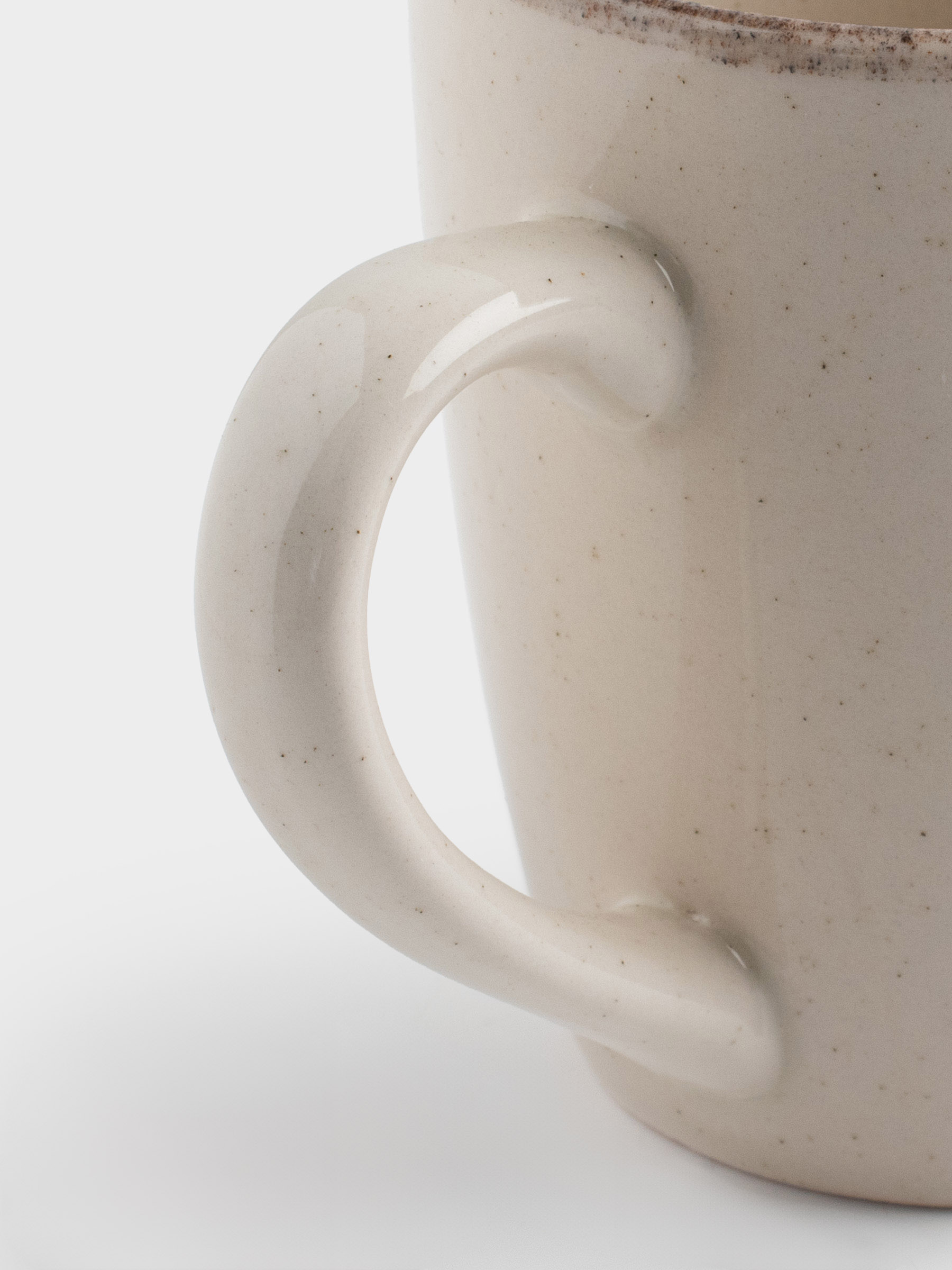 Кружка, 360 мл, 2 шт, керамика, бежевая, в крапинку, Speckled glaze, image-5