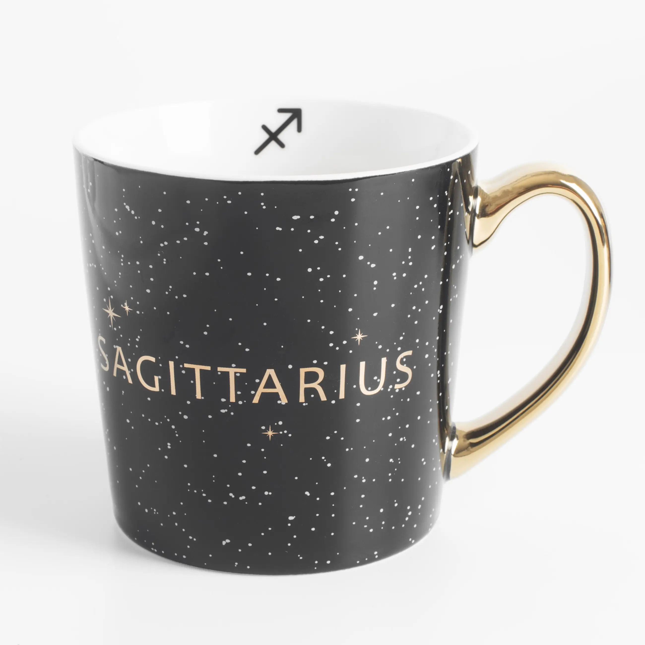 Кружка, 500 мл, фарфор N, черно-золотистая, Стрелец, Zodiac, image-0