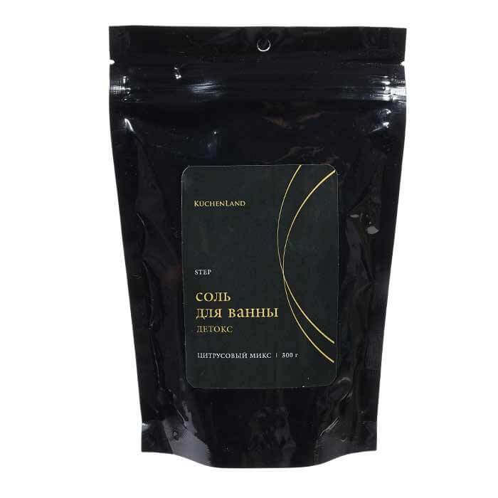 

Соль для ванны, 300 гр, детокс, белая, Цитрусовый микс, Step