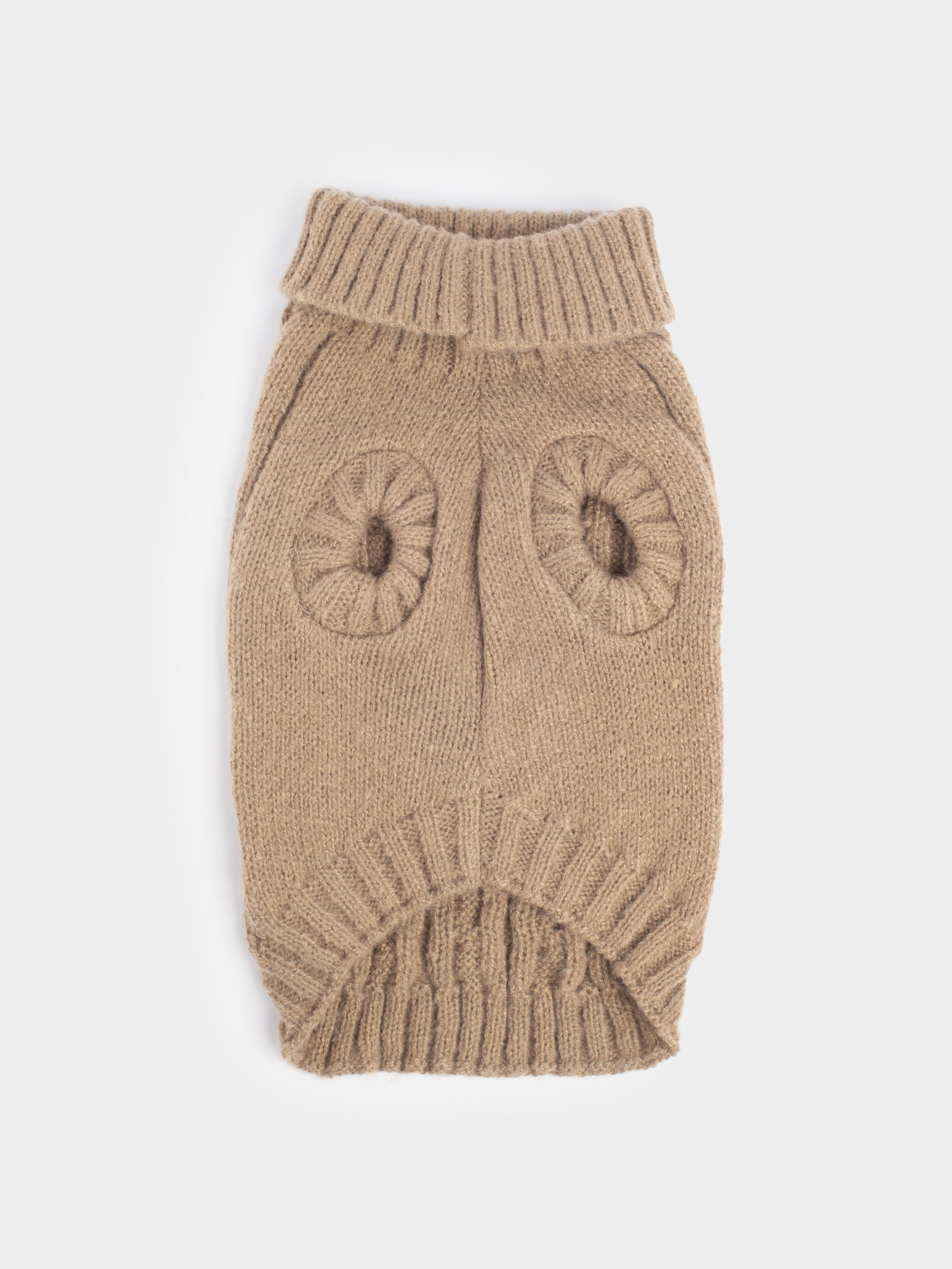 Свитер для животных, 38 см, р. M, полиэстер, коричневый, Косички, Fashion pet, image-1