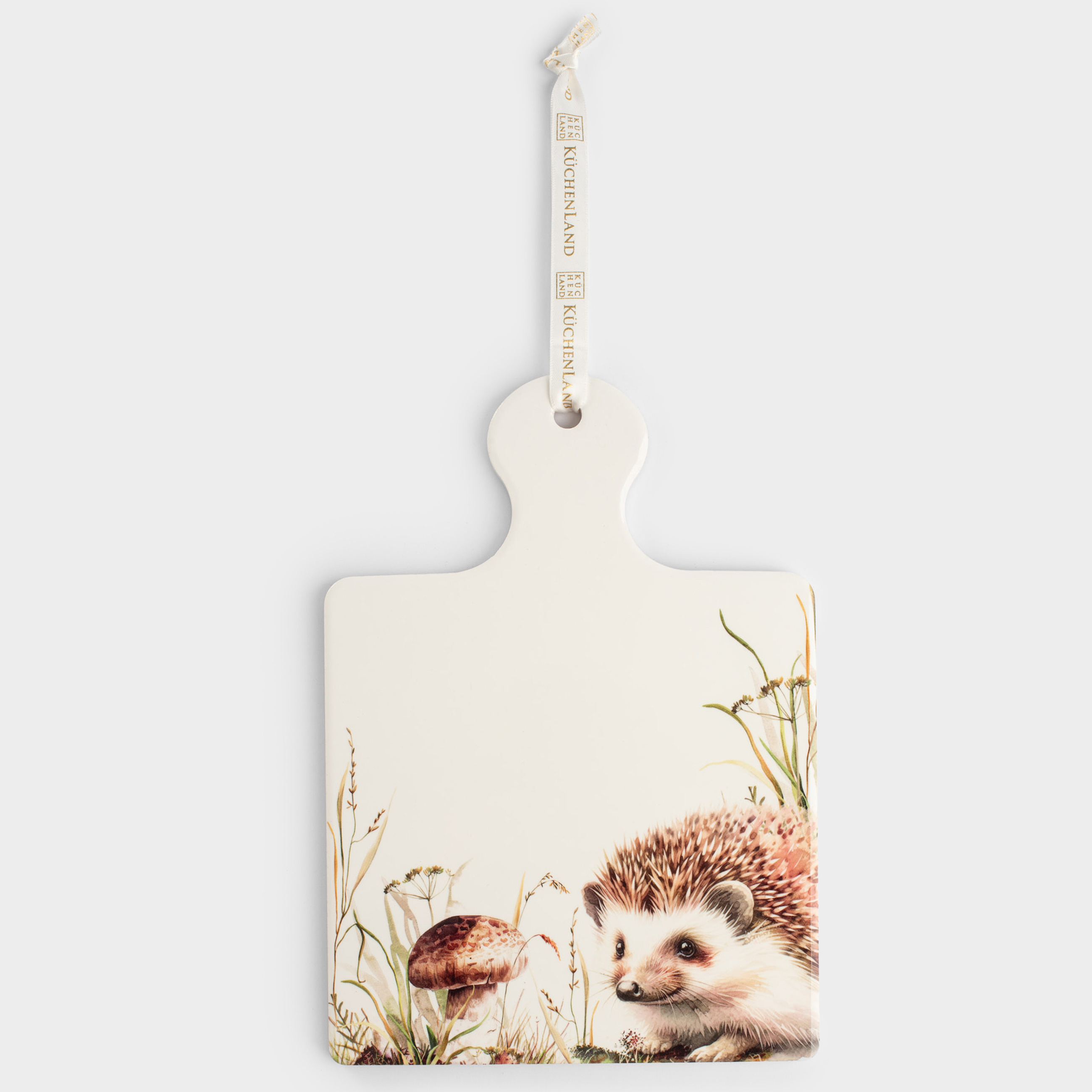 Подставка под горячее 17х24 см с ручкой керамикапробка белая Еж Forest hedgehog 699₽