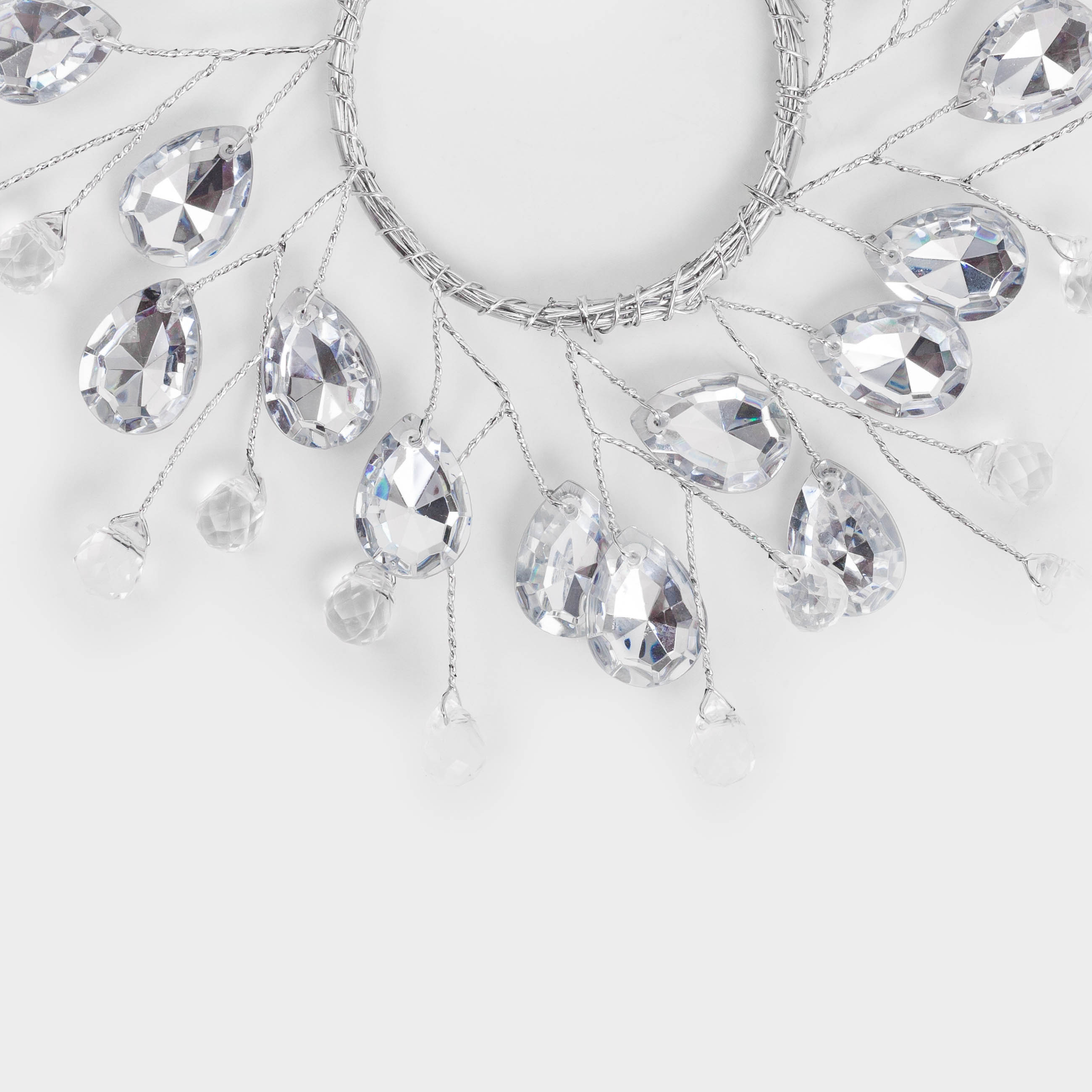 Кольцо для салфеток, 5 см, акрил/металл, серебристое, Кристаллы, Crystal decor, image-3