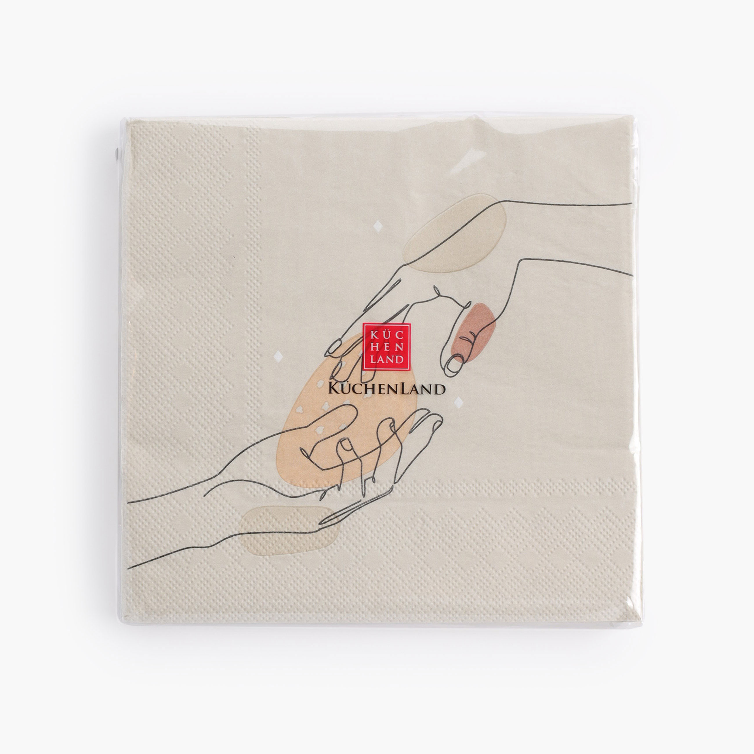 Салфетки бумажные, 33х33 см, 20 шт, Руки, Hand изображение № 3