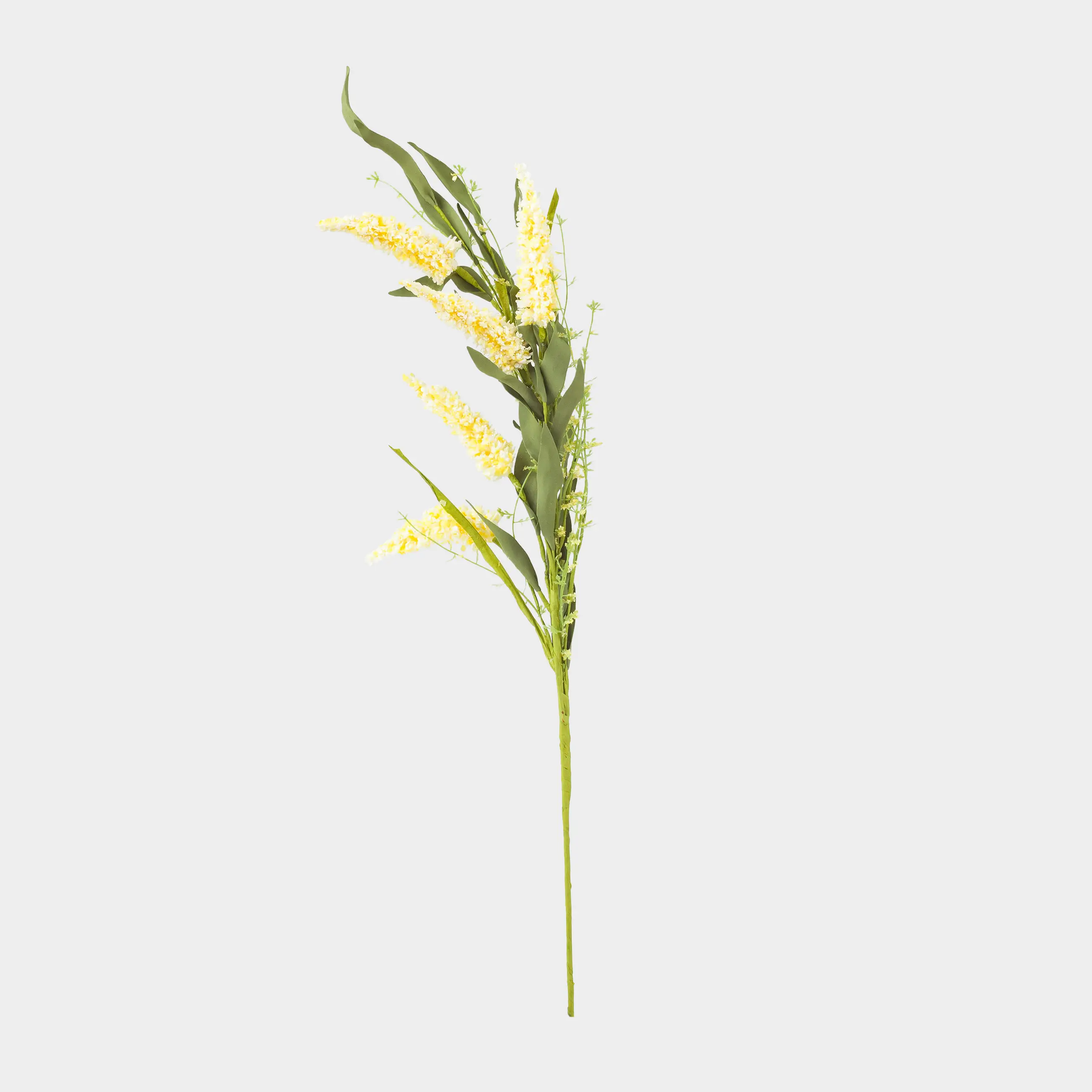 Ветка декоративная, 70 см, пластик/бумага, Желтые цветы, Meadow, image-0